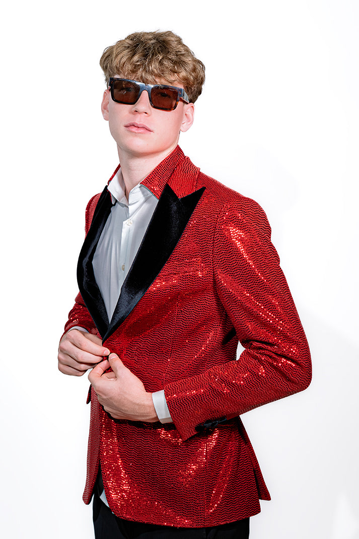 Valnti Red/White Sequence Suit