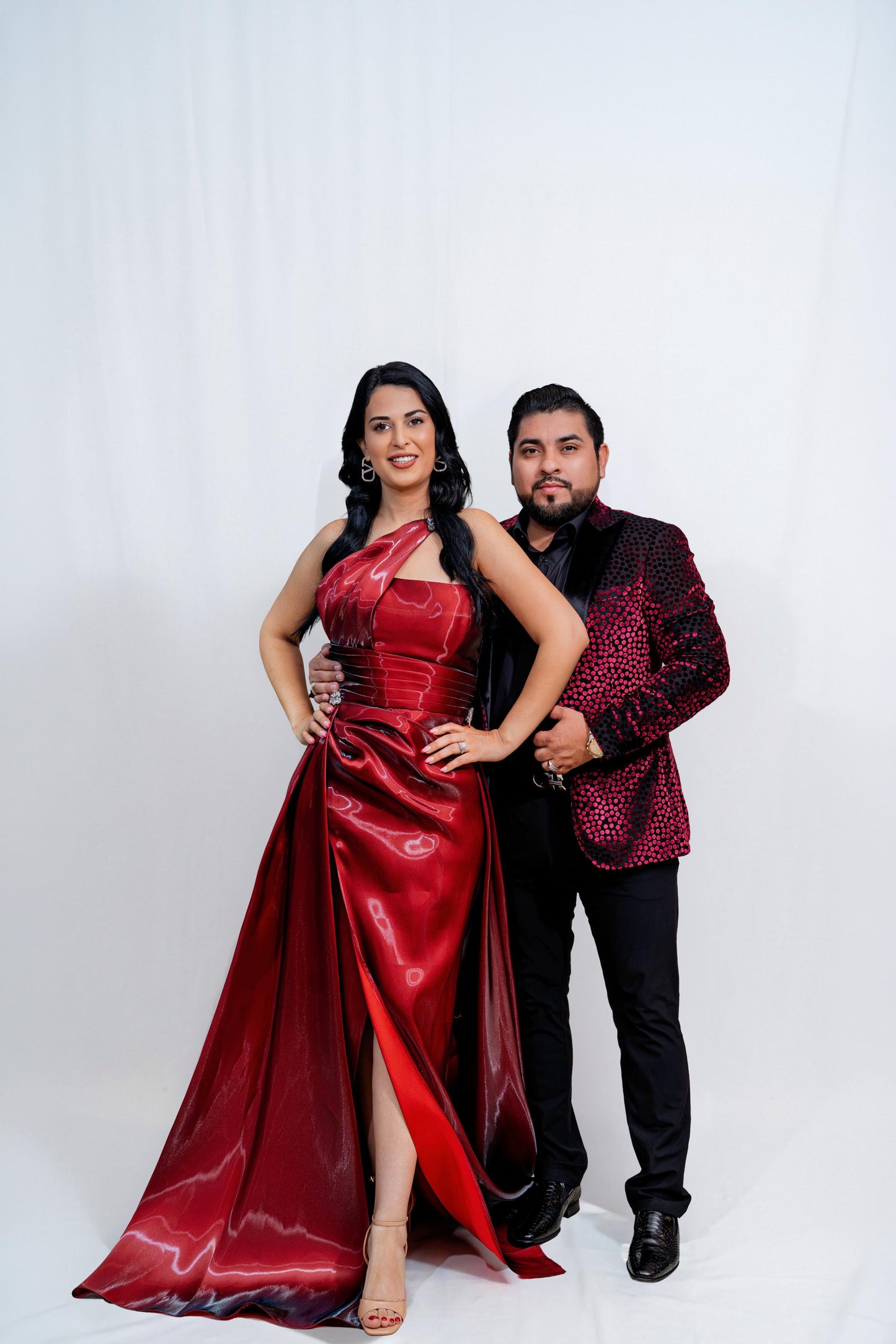 Luxury Red One-Shoulder Party Dress