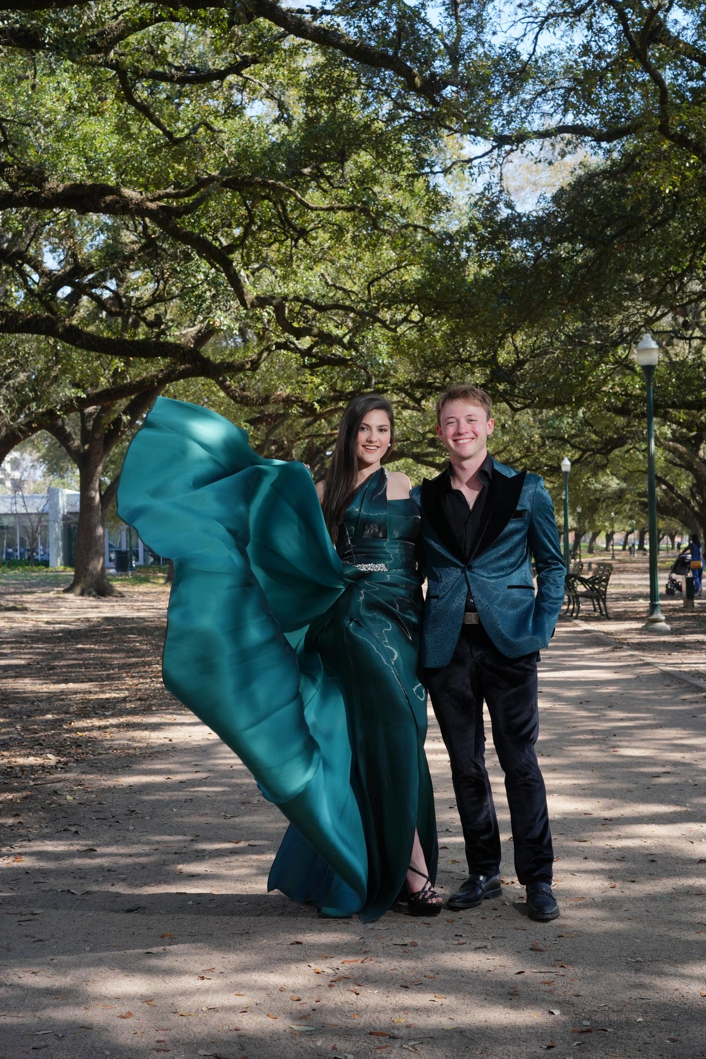 Luxury Emerald Green Festive Dress