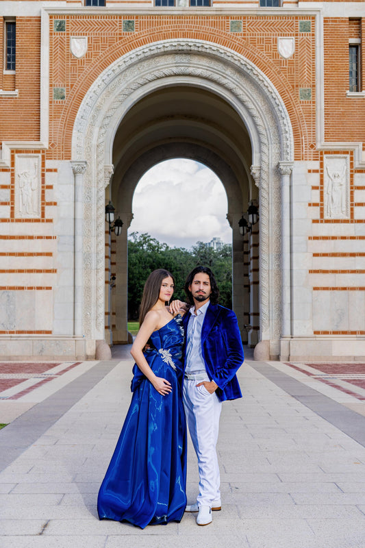 Elegant couple styling for formal celebrations
