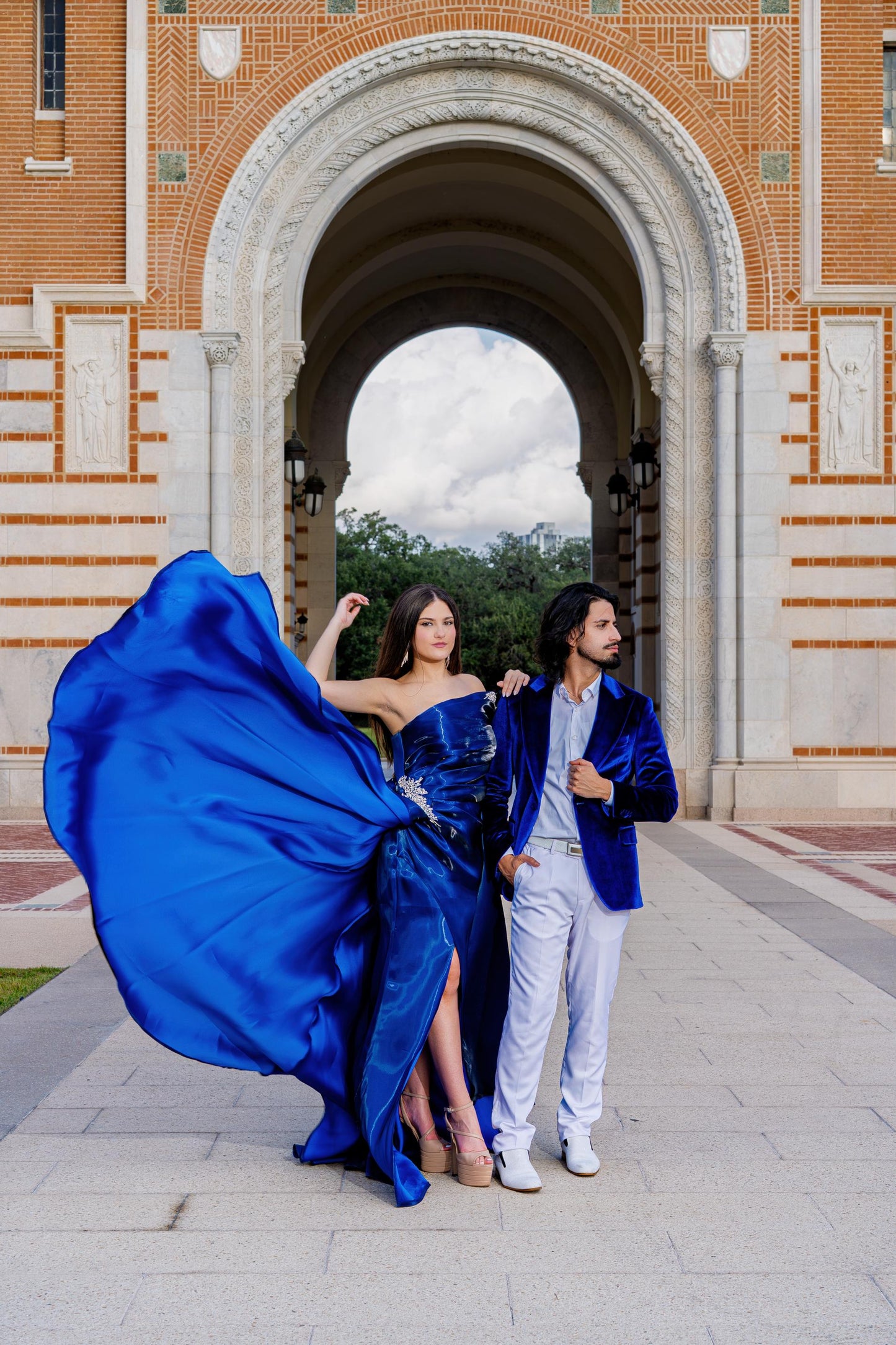 Elegant couple styling for formal celebrations
