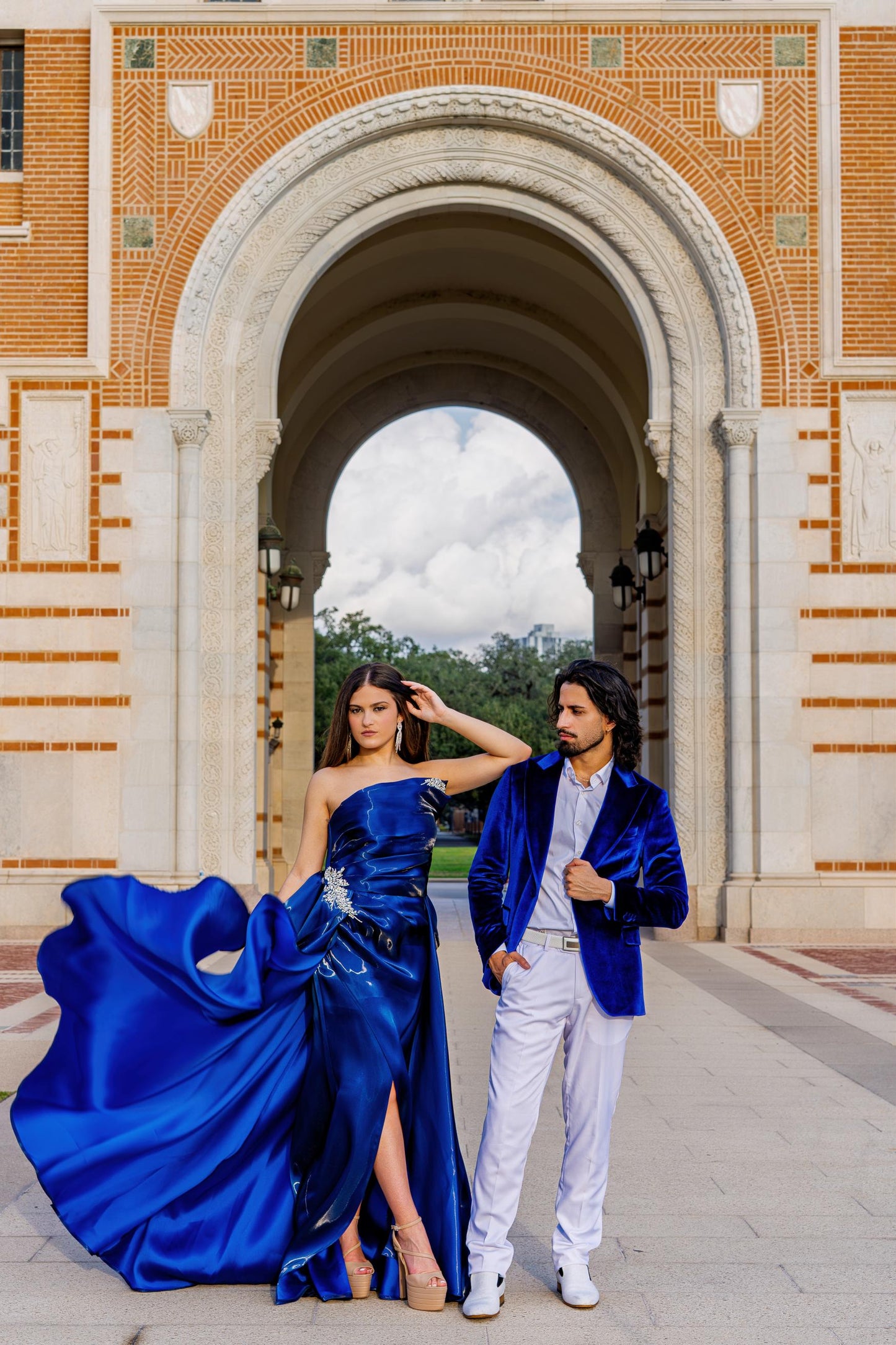 Elegant couple styling for formal celebrations