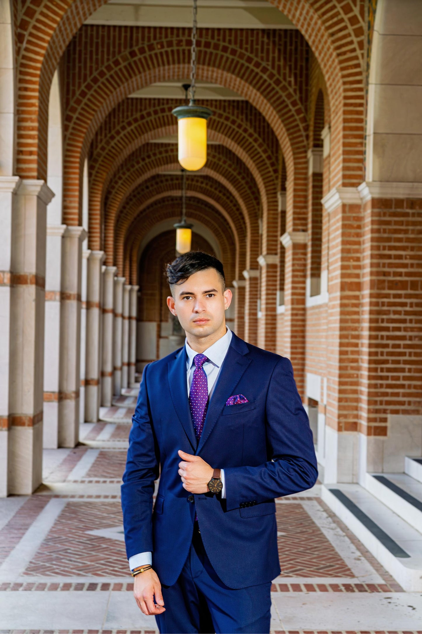 Luxury Tailored Blue Boardroom Suit