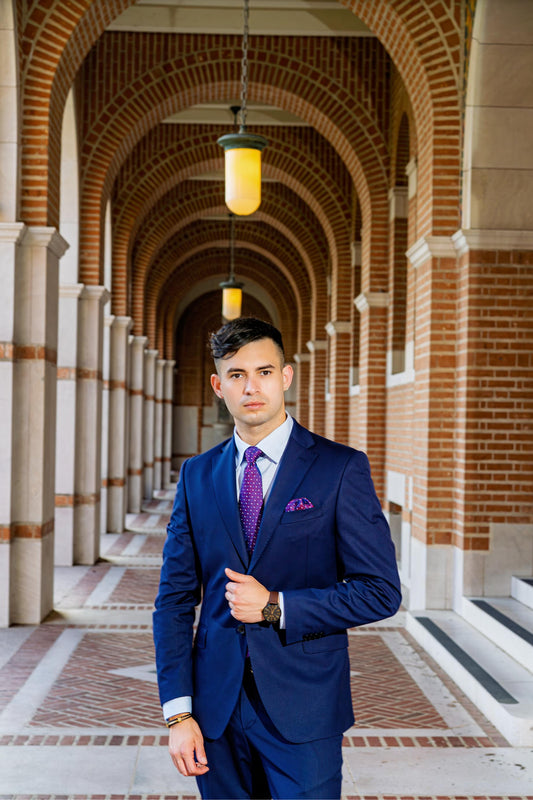 Luxury Tailored Blue Boardroom Suit