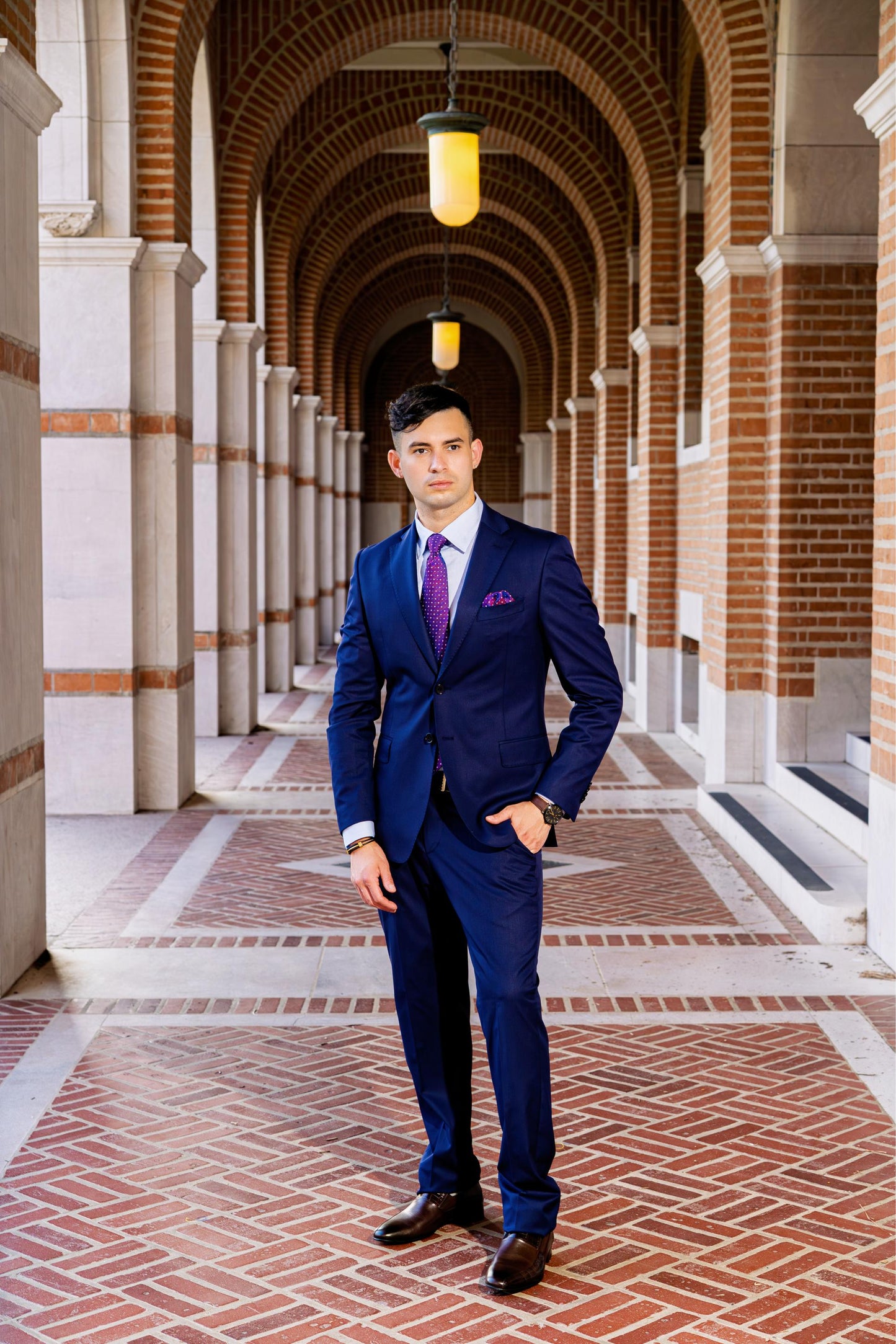 Luxury Tailored Blue Boardroom Suit