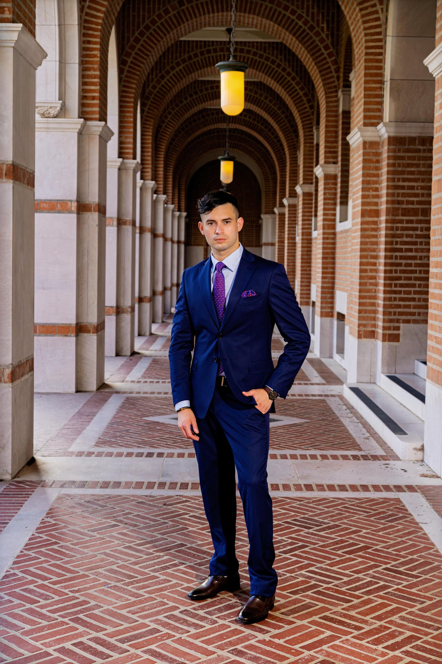 Luxury Tailored Blue Boardroom Suit