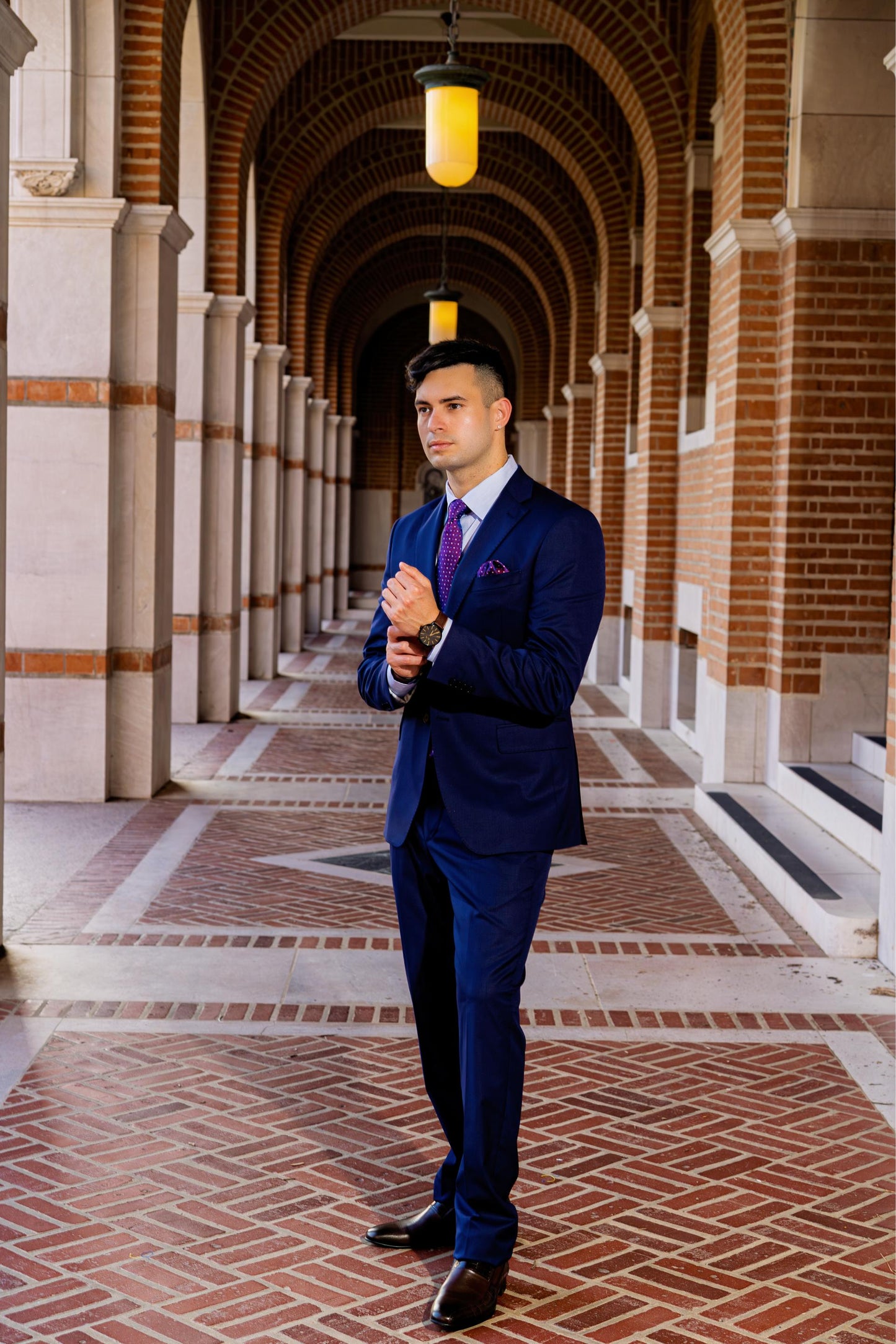 Luxury Tailored Blue Boardroom Suit