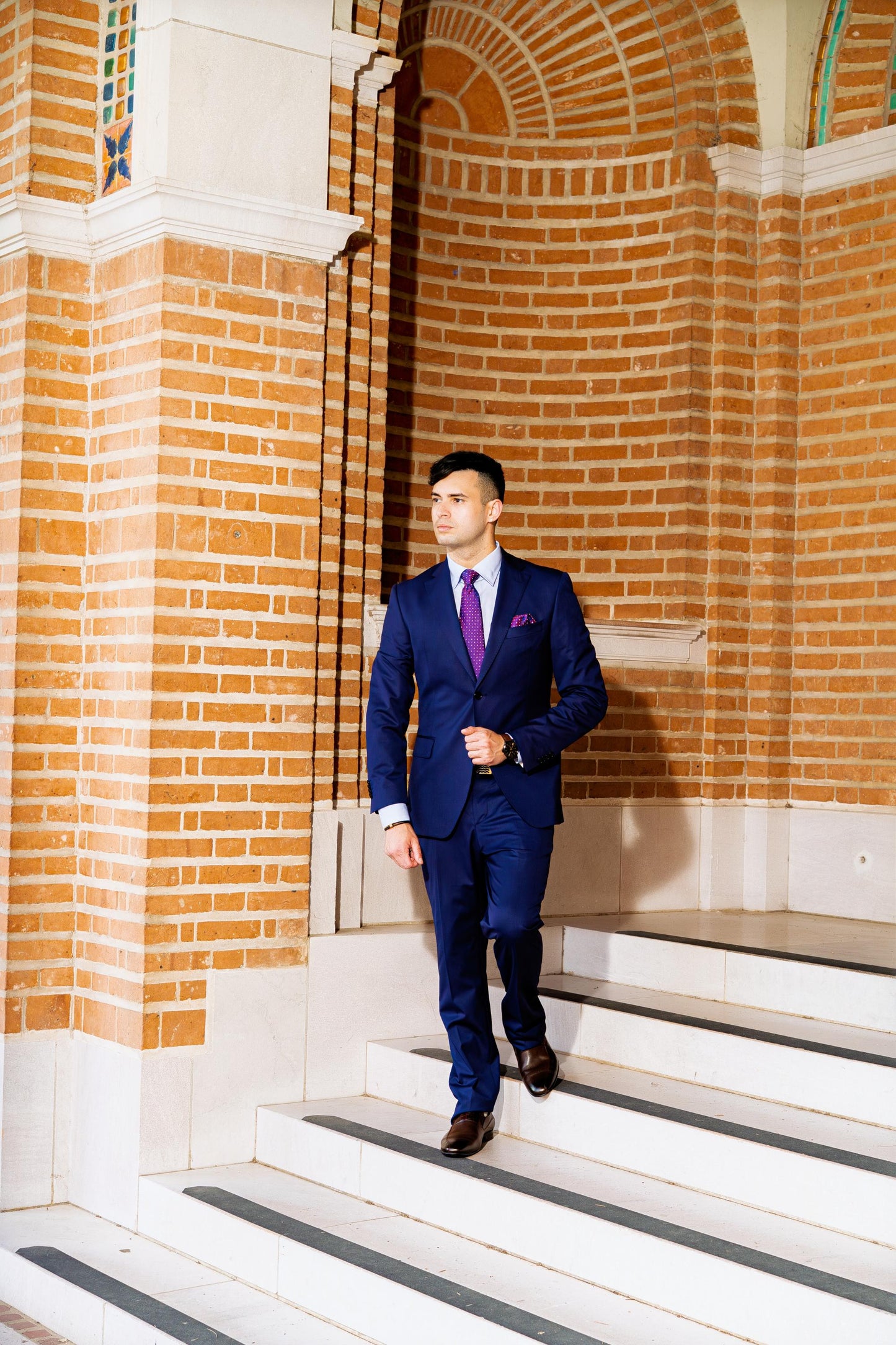 Luxury Tailored Blue Boardroom Suit
