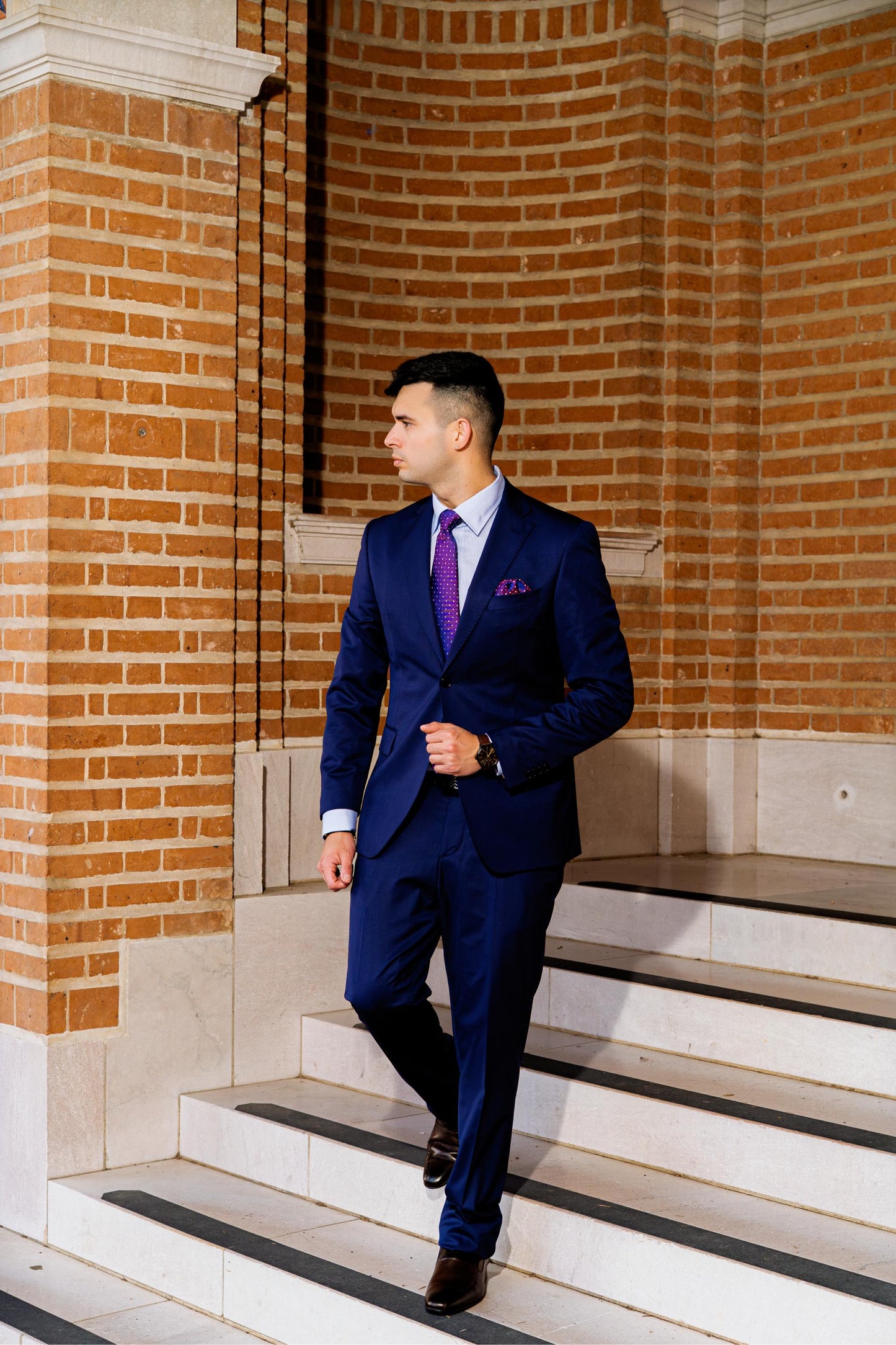 Luxury Tailored Blue Boardroom Suit