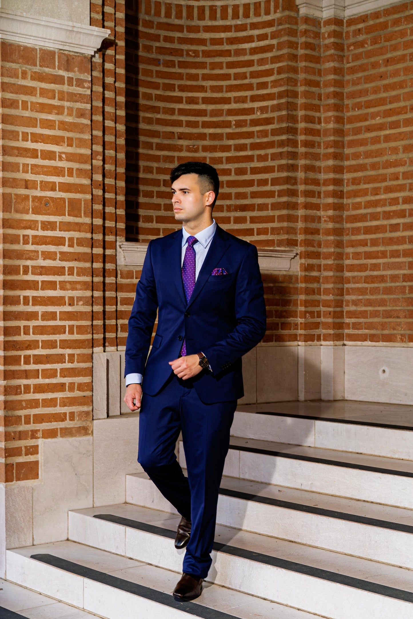 Luxury Tailored Blue Boardroom Suit
