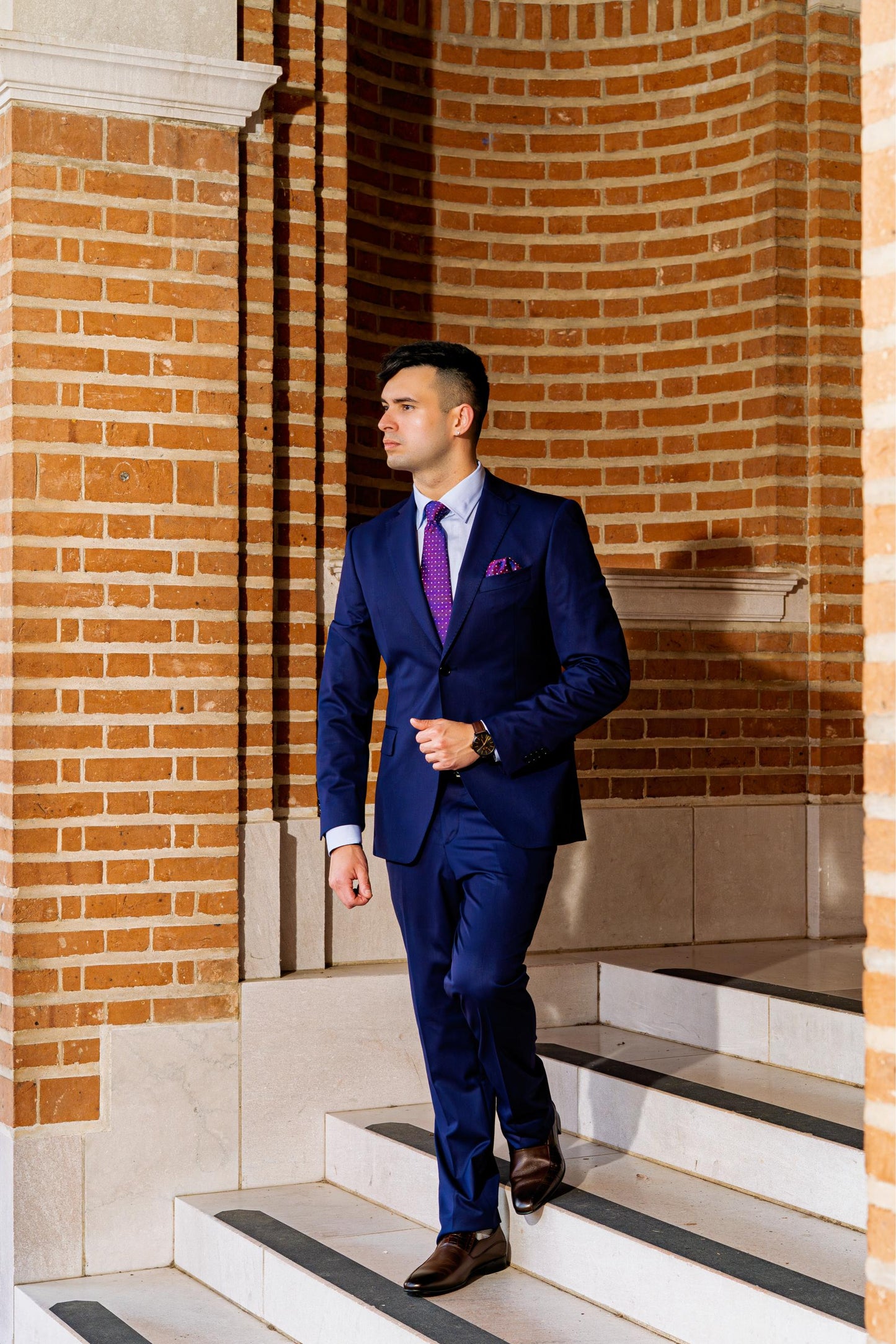 Luxury Tailored Blue Boardroom Suit
