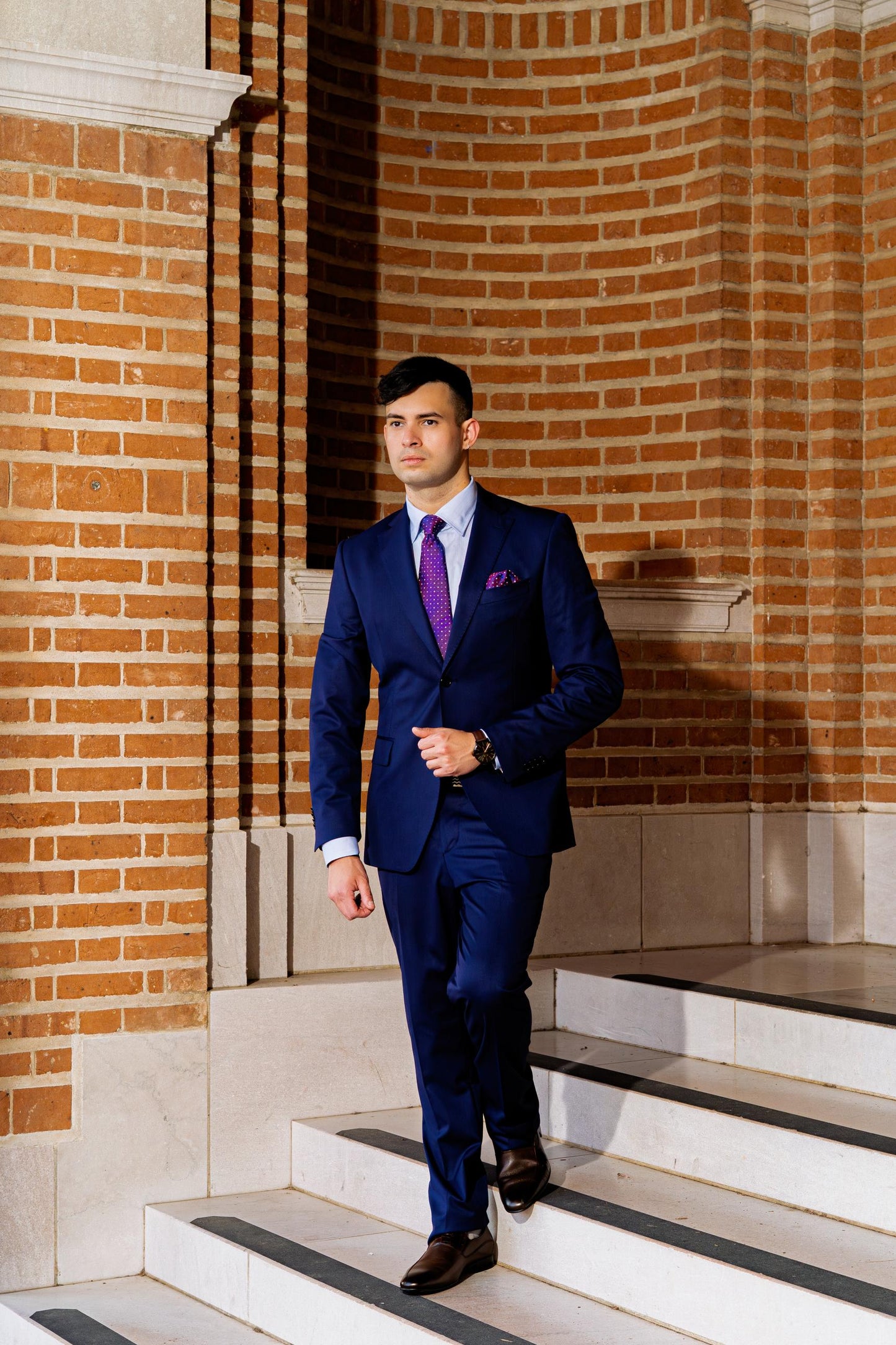 Luxury Tailored Blue Boardroom Suit