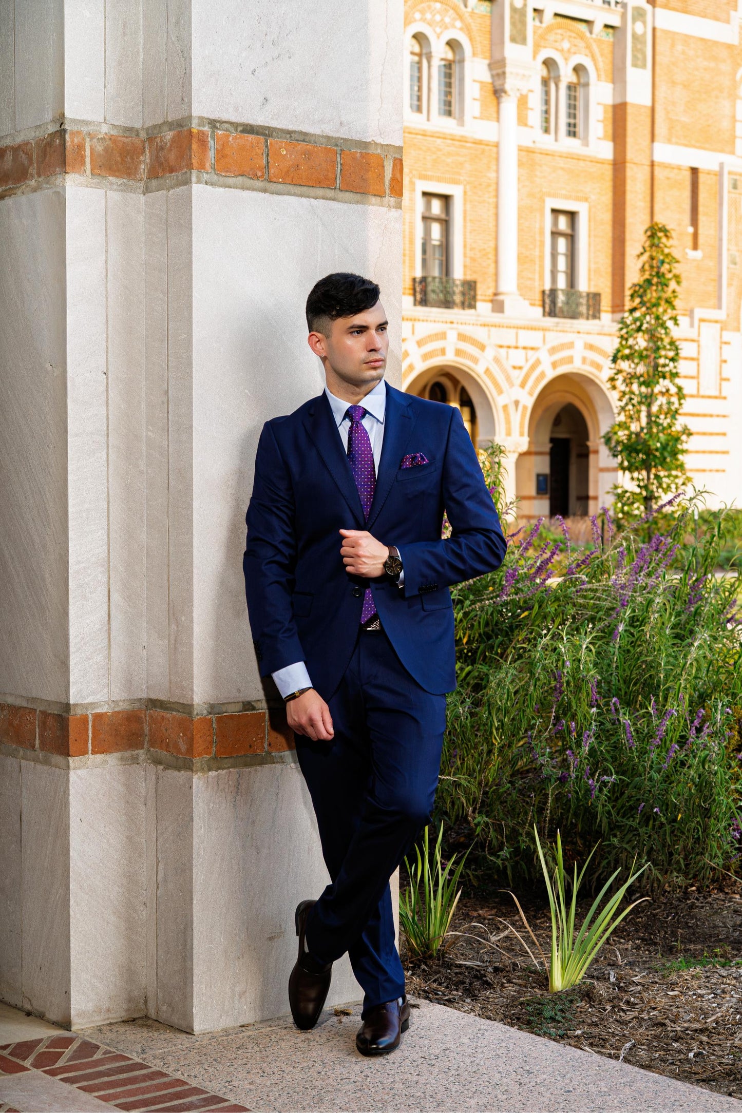 Luxury Tailored Blue Boardroom Suit