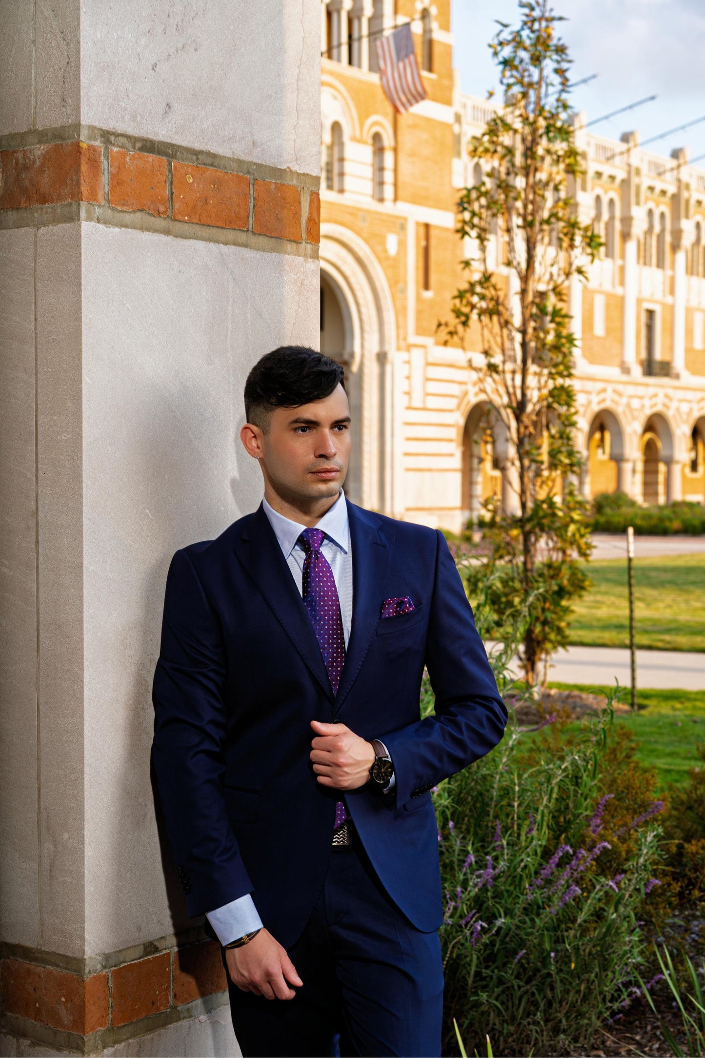 Luxury Tailored Blue Boardroom Suit
