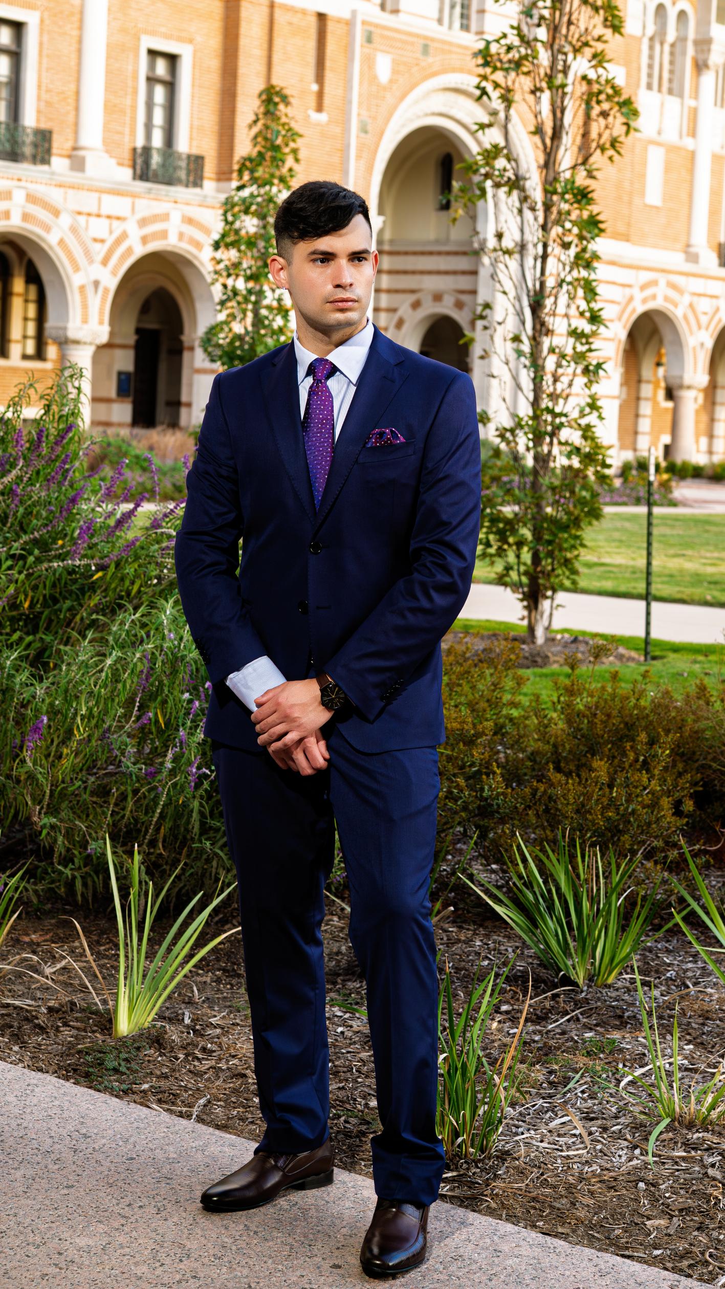Luxury Tailored Blue Boardroom Suit
