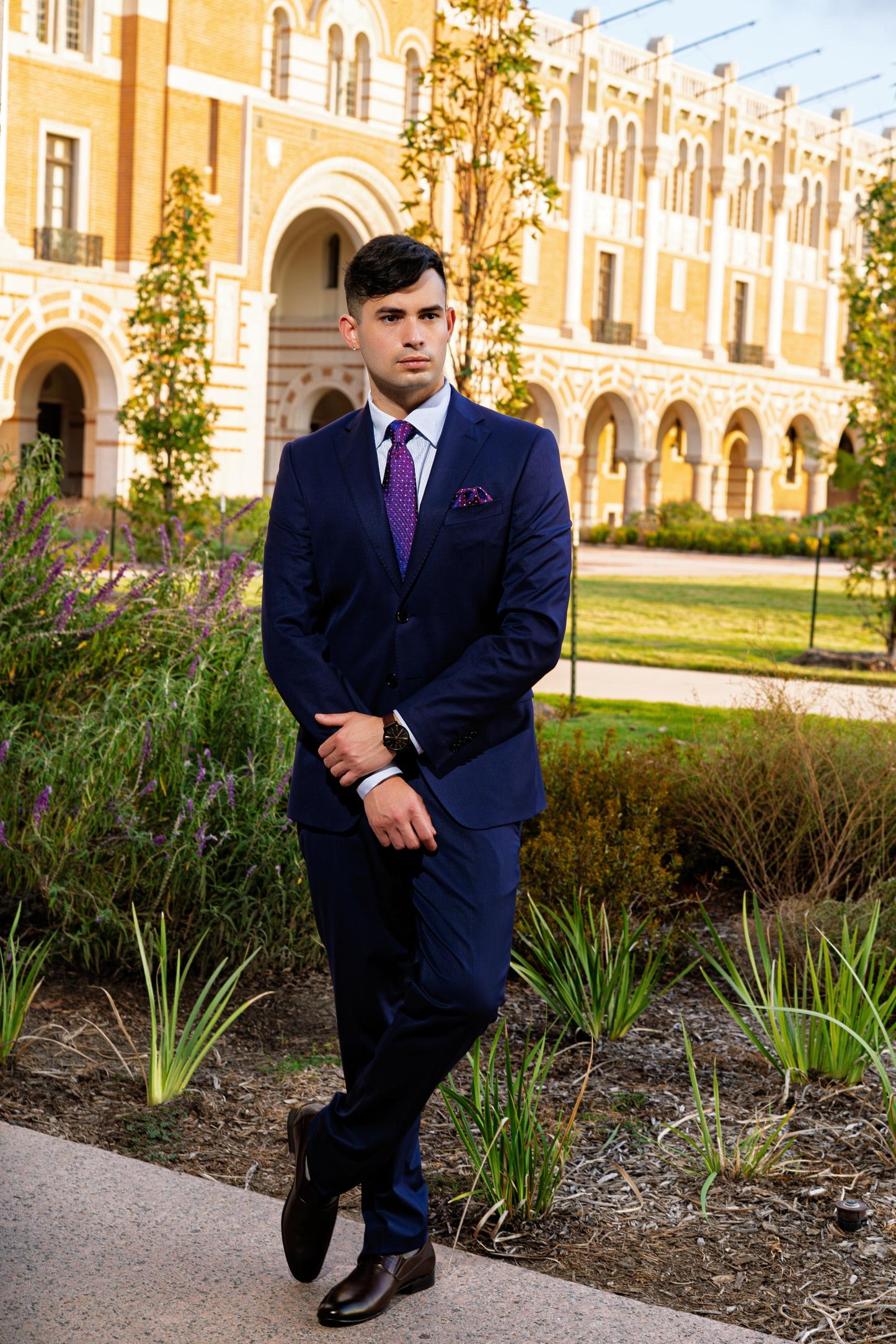 Luxury Tailored Blue Boardroom Suit