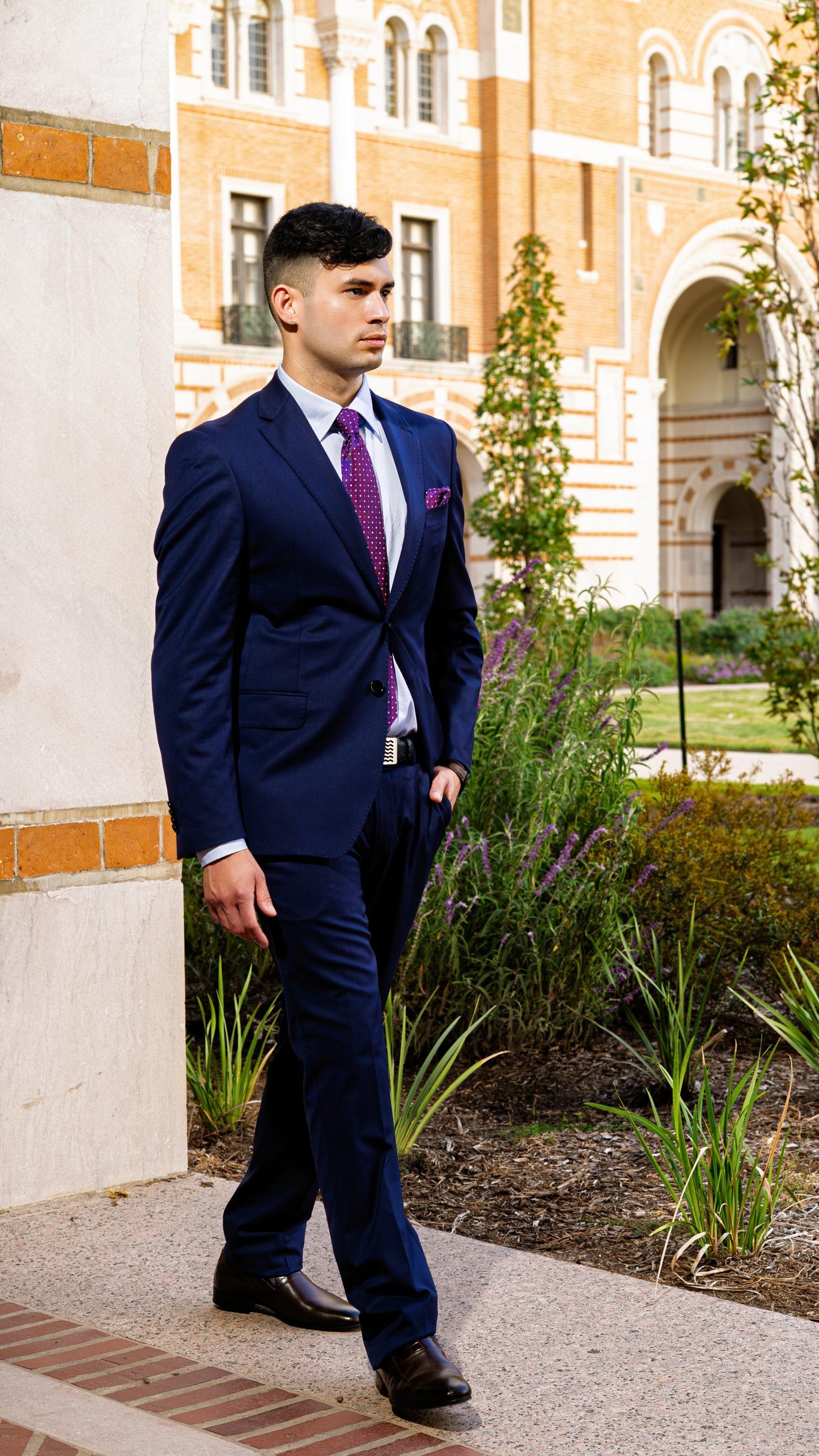 Luxury Tailored Blue Boardroom Suit