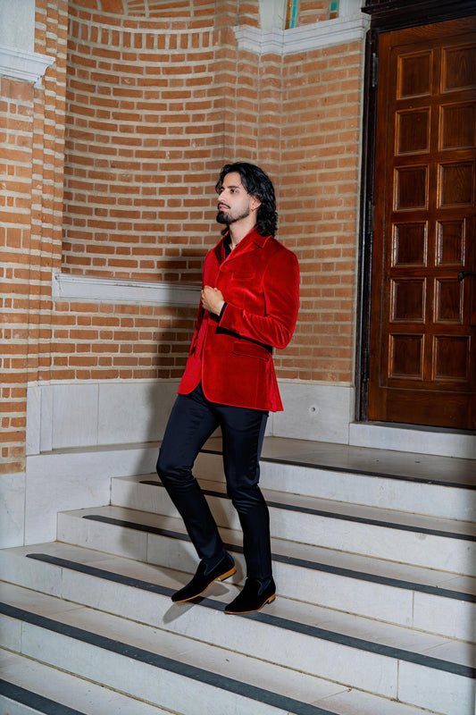 Ruby Red Designer Evening Jacket