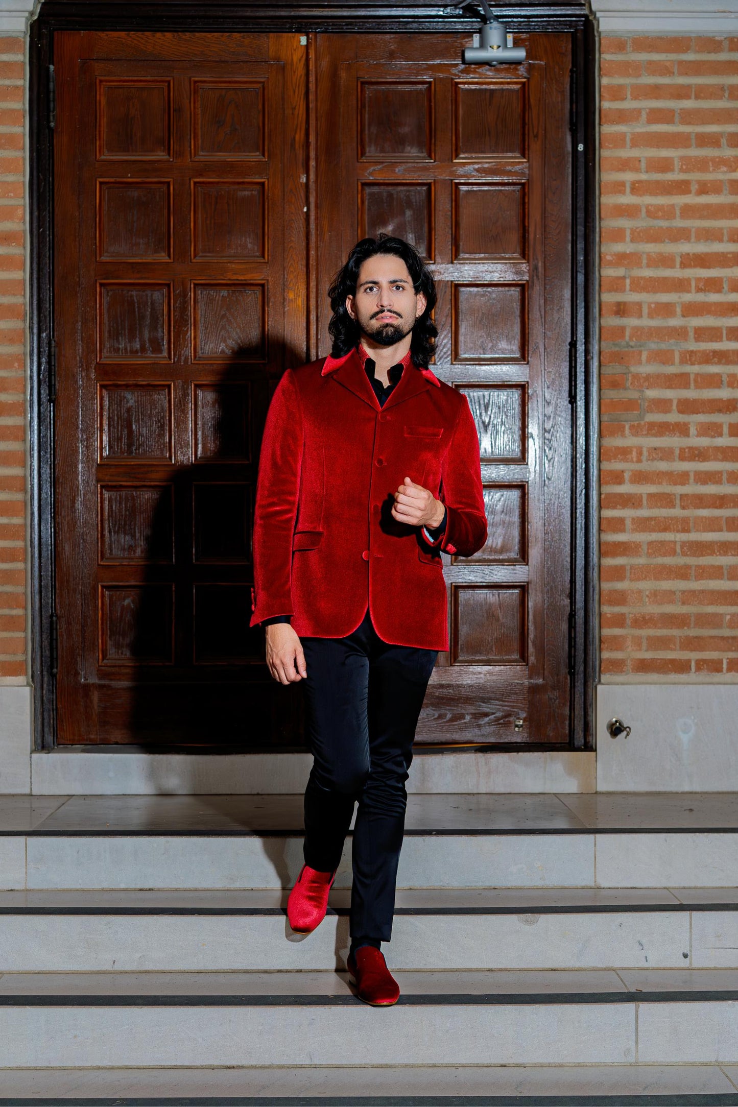 Ruby Red Designer Evening Jacket