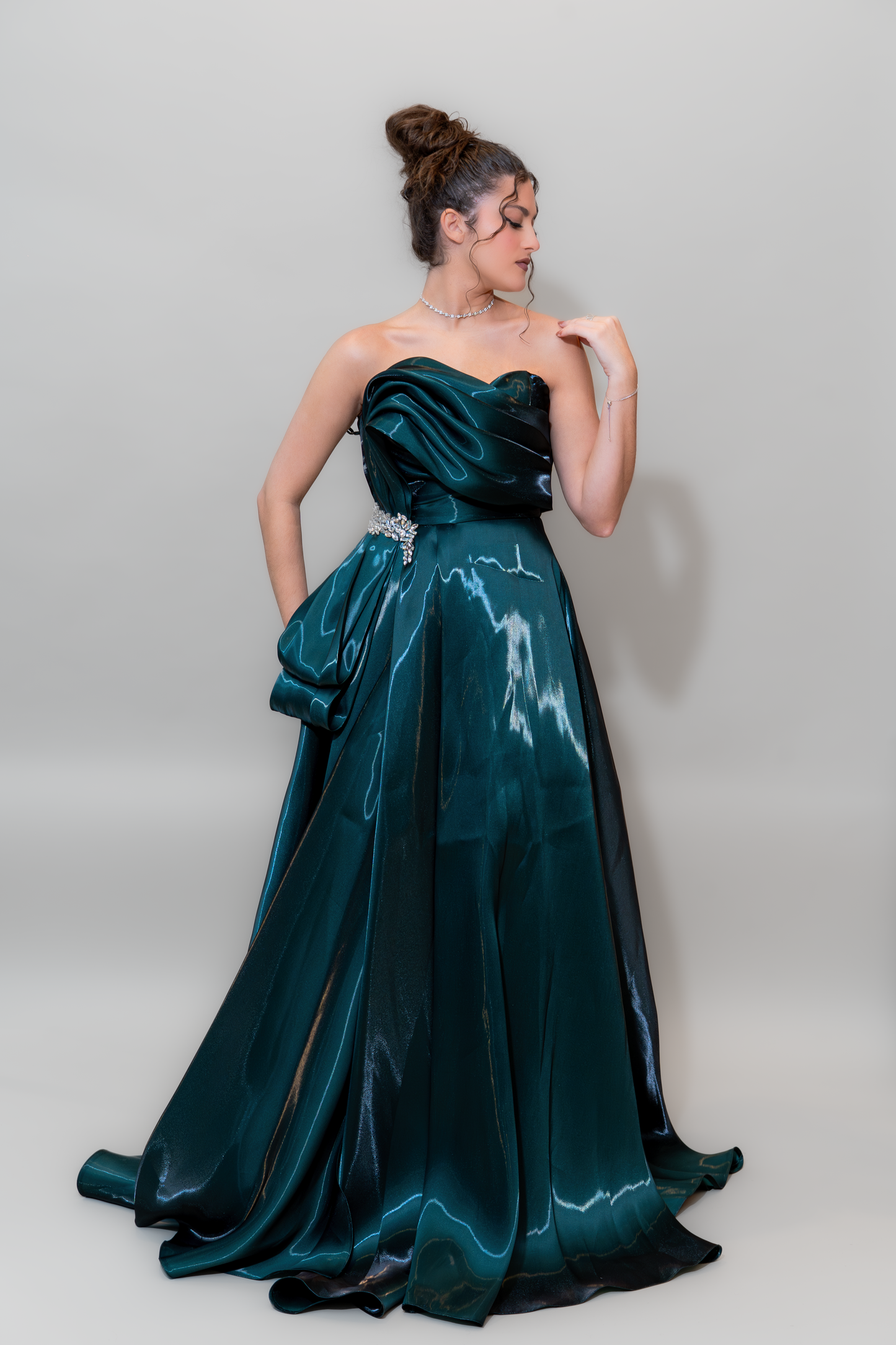 Emerald Midnight Glam Gown