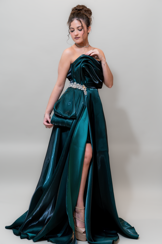 Emerald Midnight Glam Gown