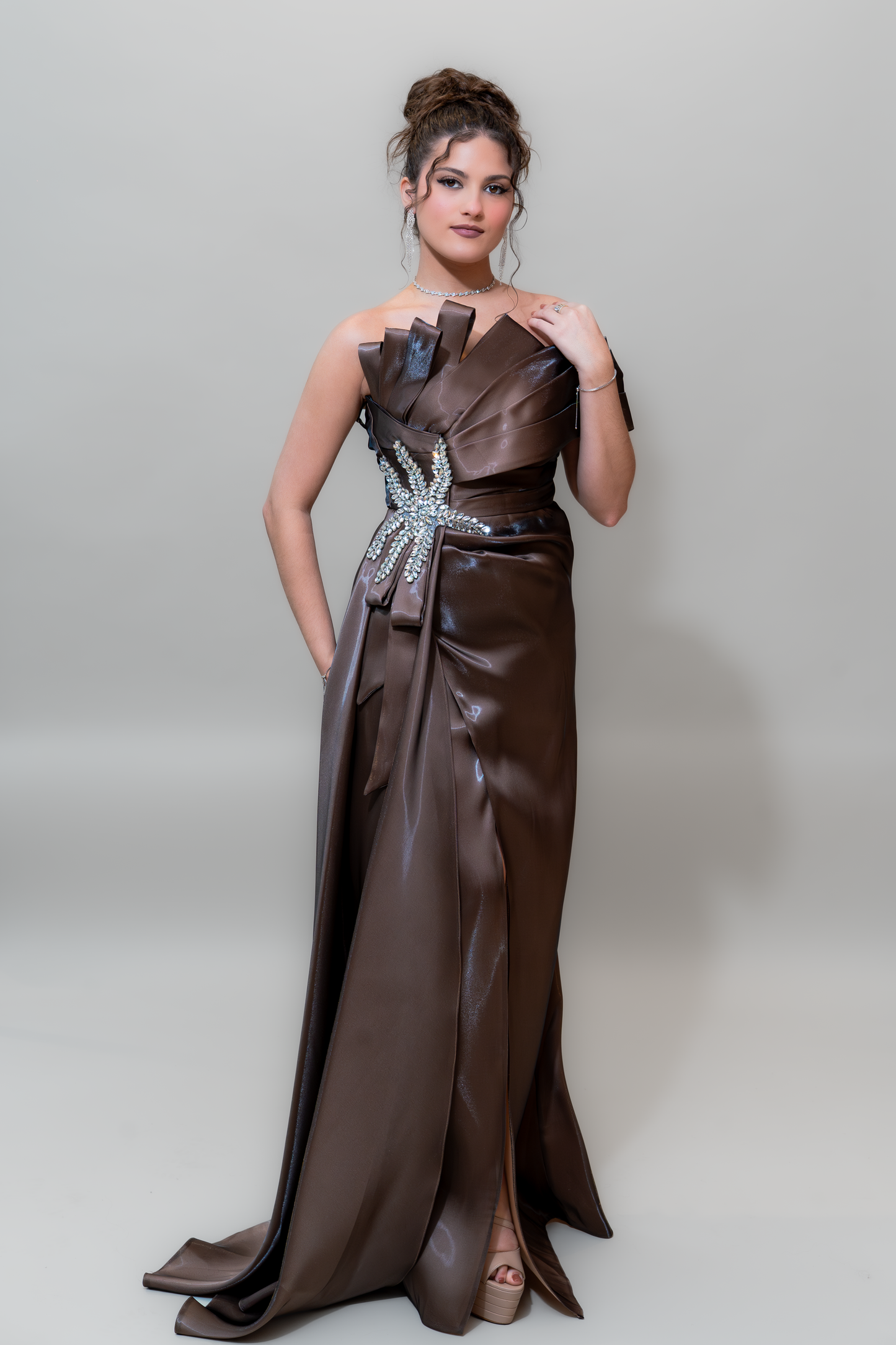 Chocolate Royale Couture Gown