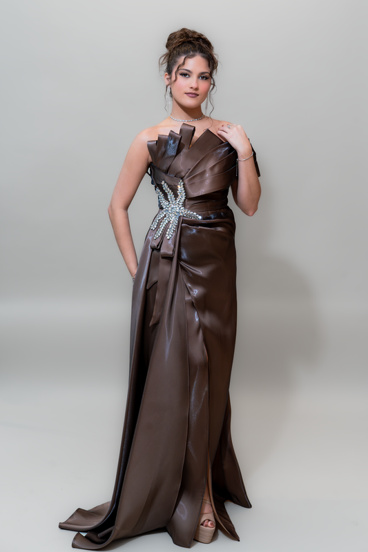 Chocolate Royale Couture Gown