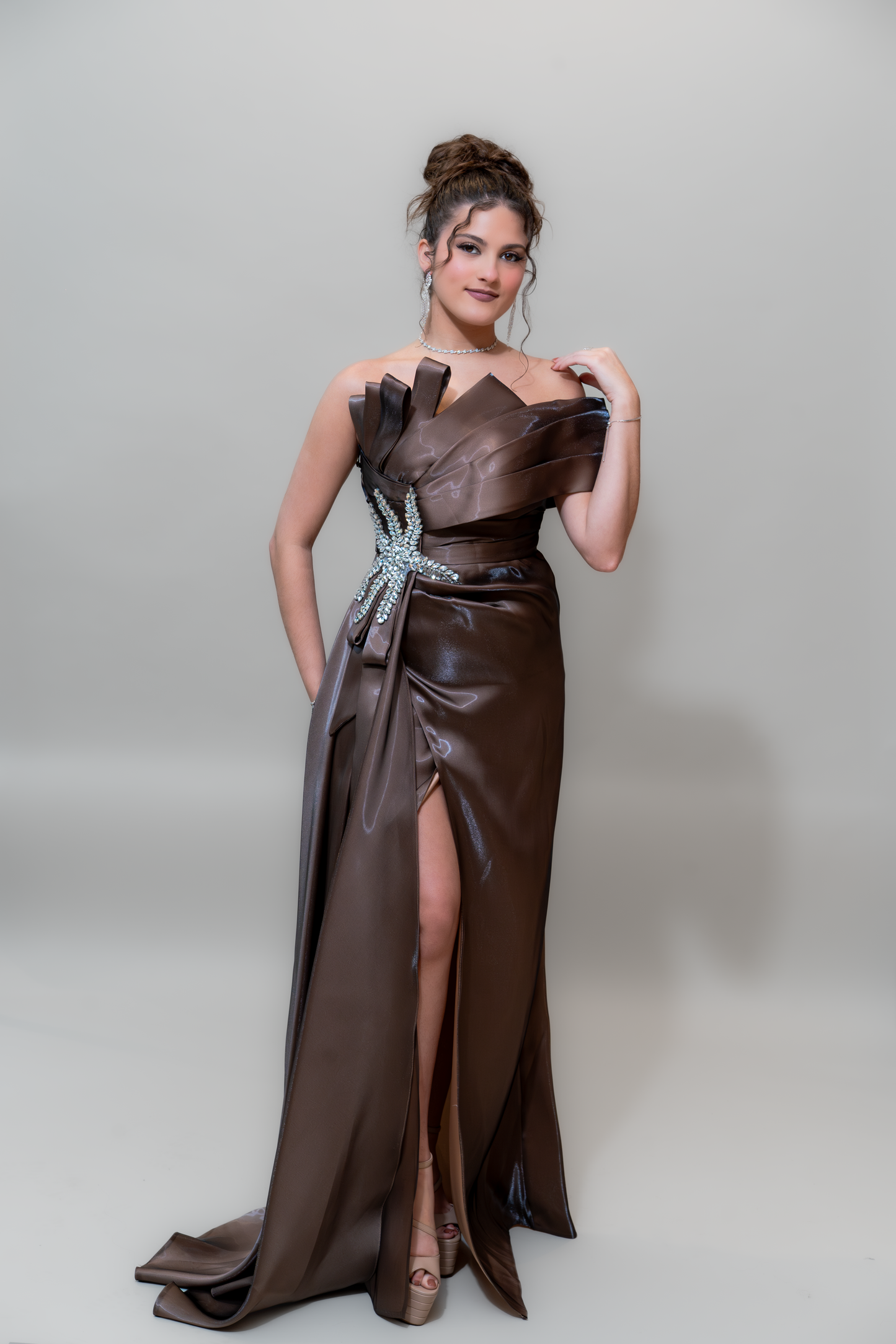 Chocolate Royale Couture Gown
