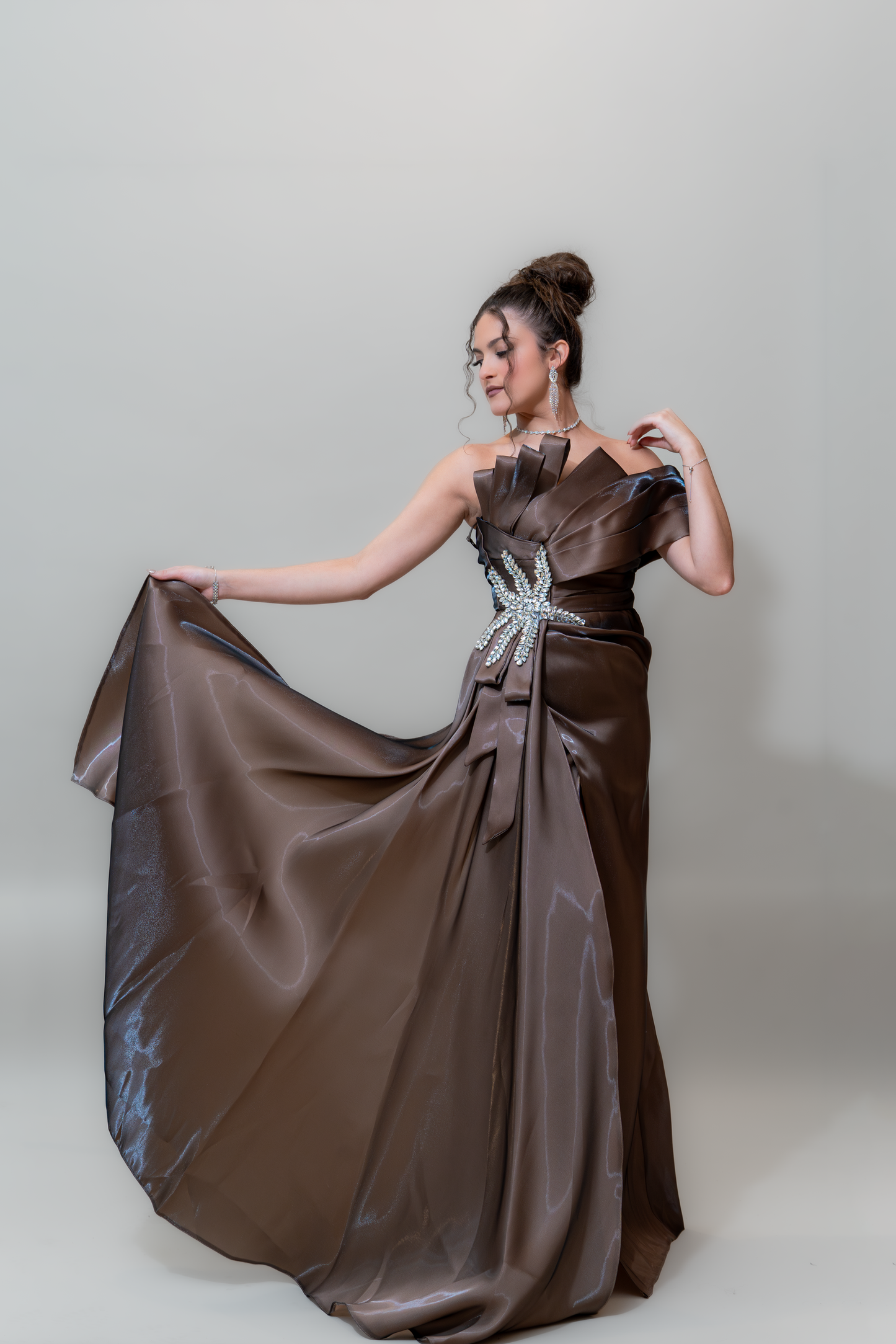 Chocolate Royale Couture Gown