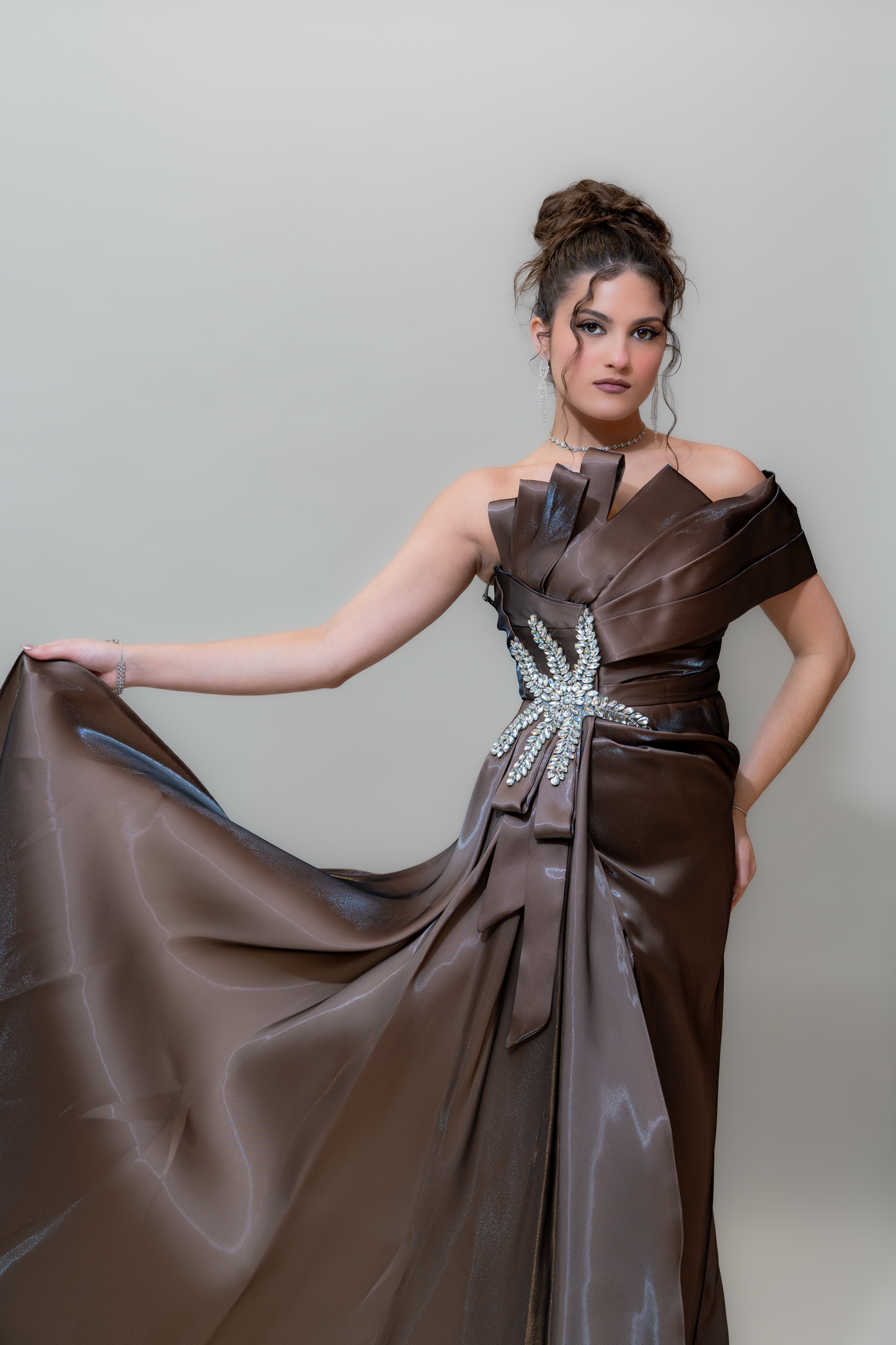 Chocolate Royale Couture Gown