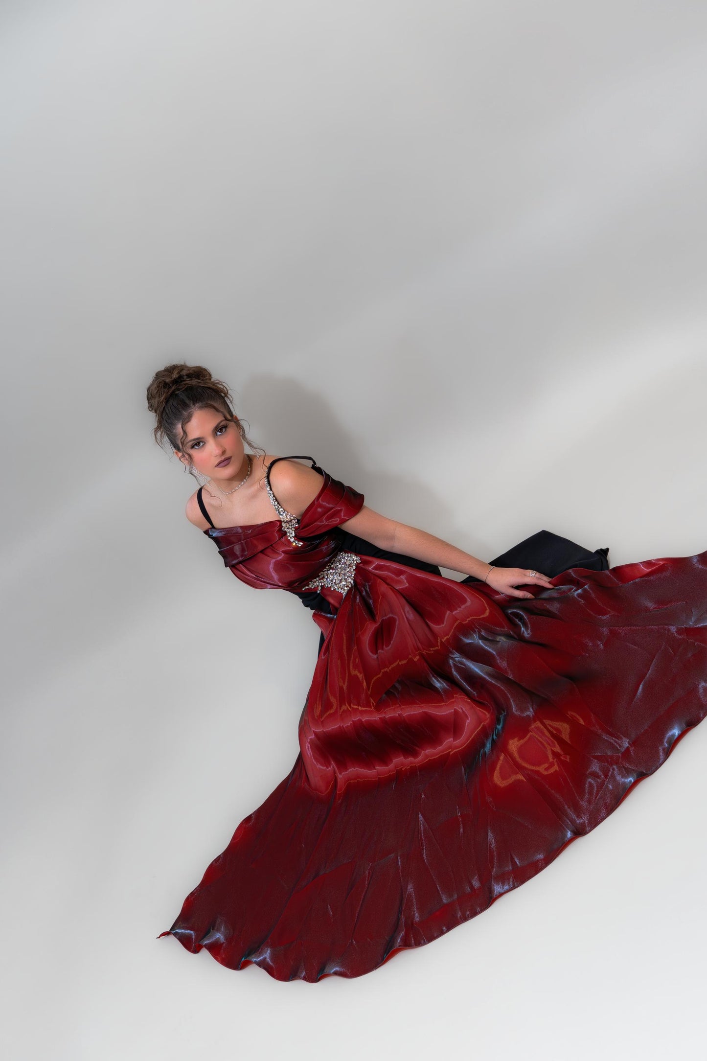 Crimson Royale Corset Gown