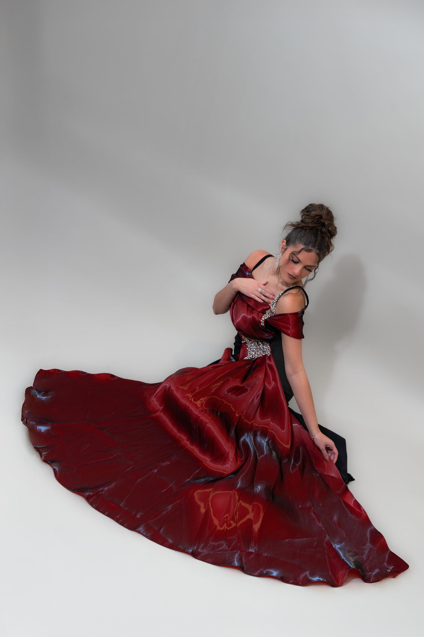 Crimson Royale Corset Gown