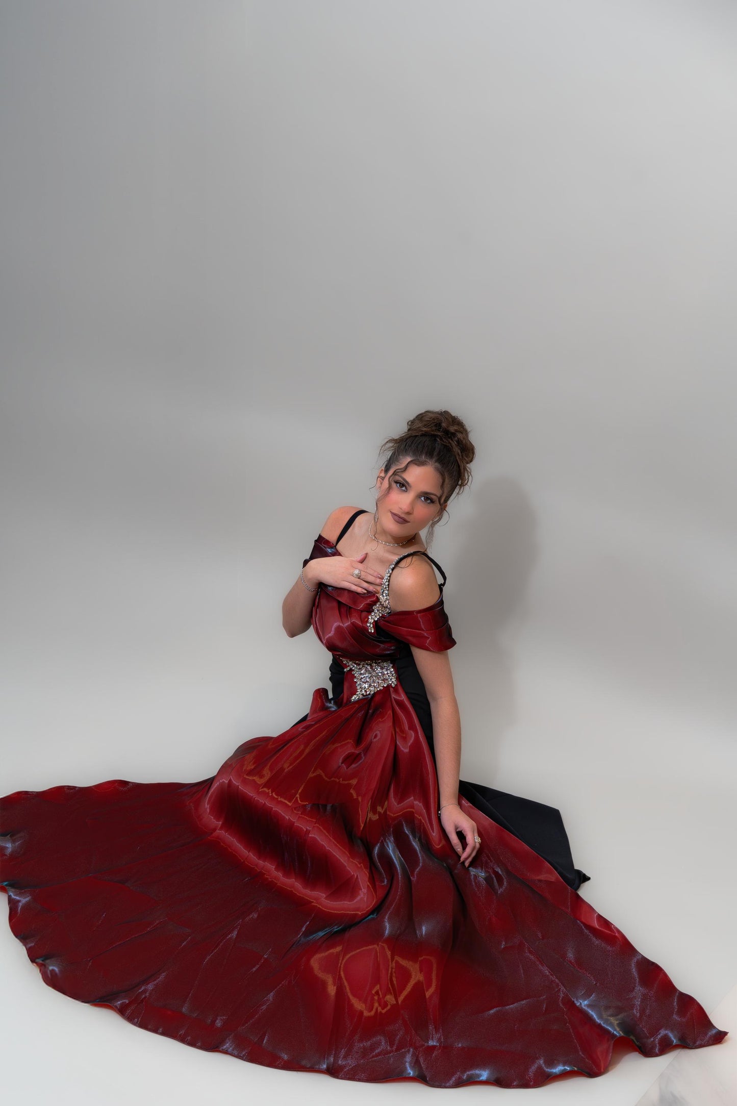 Crimson Royale Corset Gown