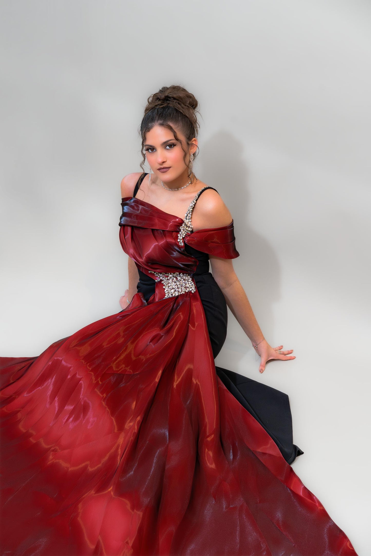 Crimson Royale Corset Gown