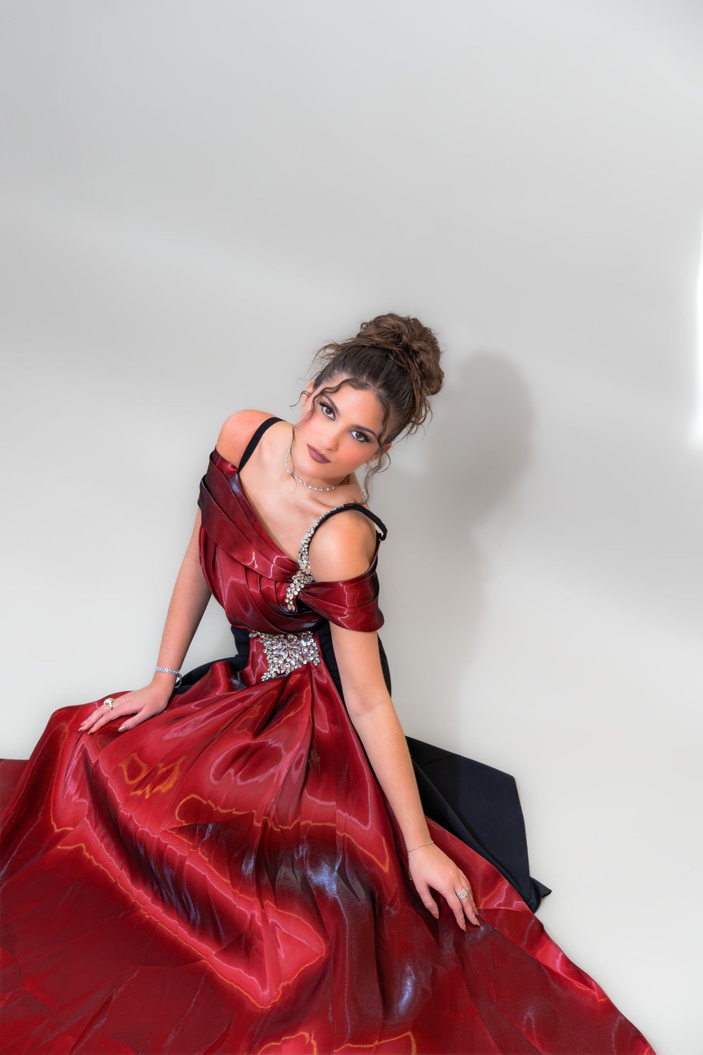 Crimson Royale Corset Gown