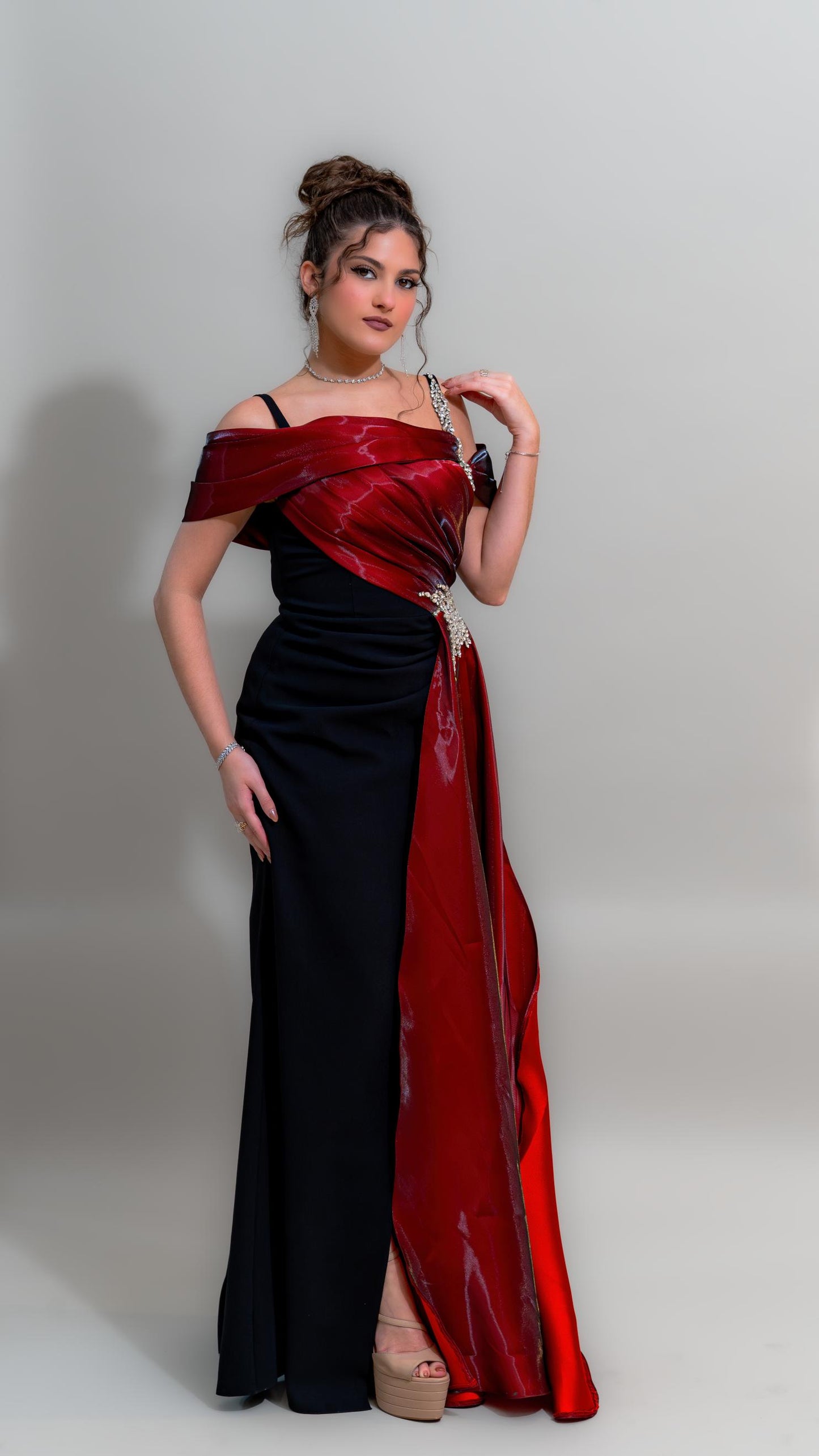 Crimson Royale Corset Gown