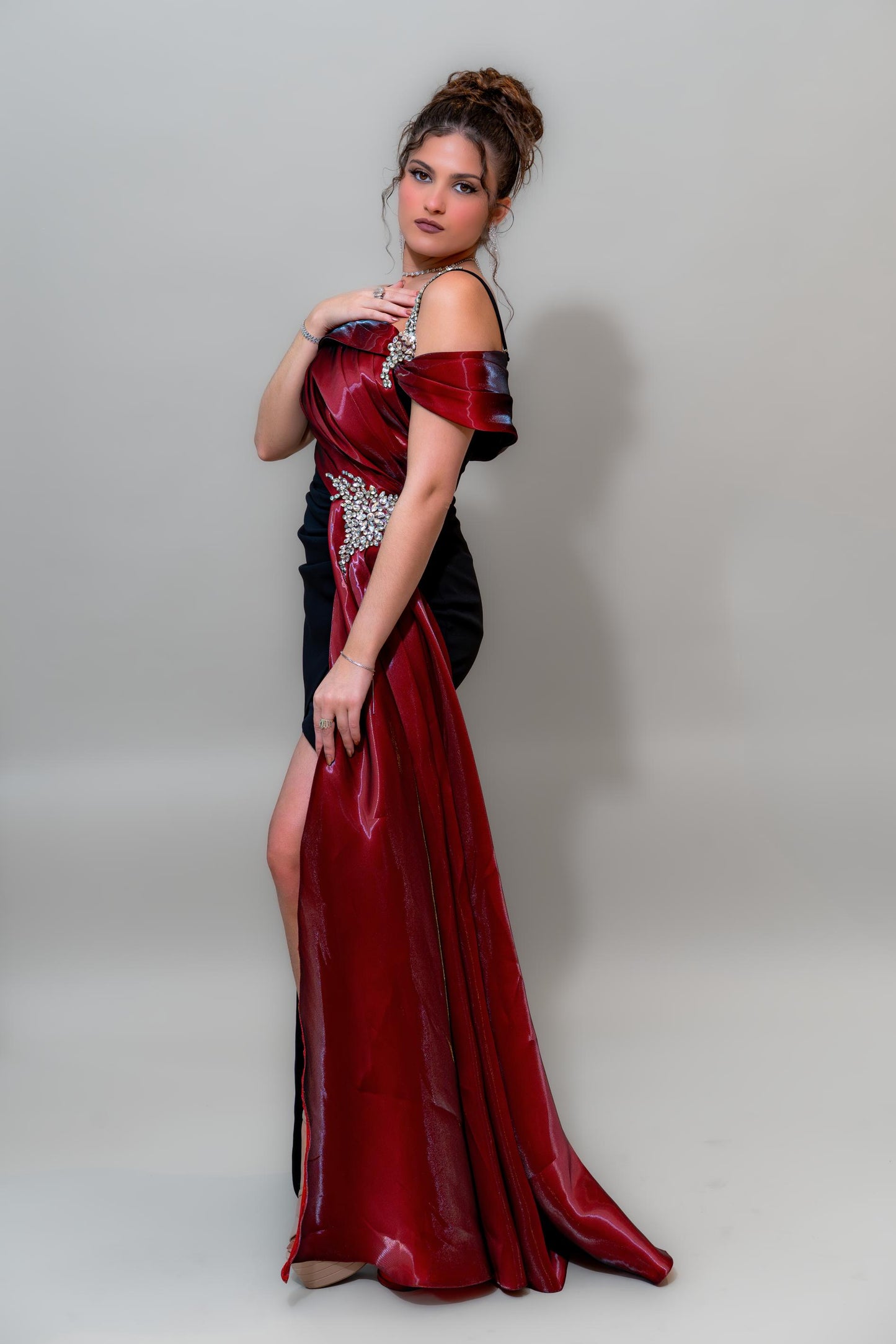 Crimson Royale Corset Gown