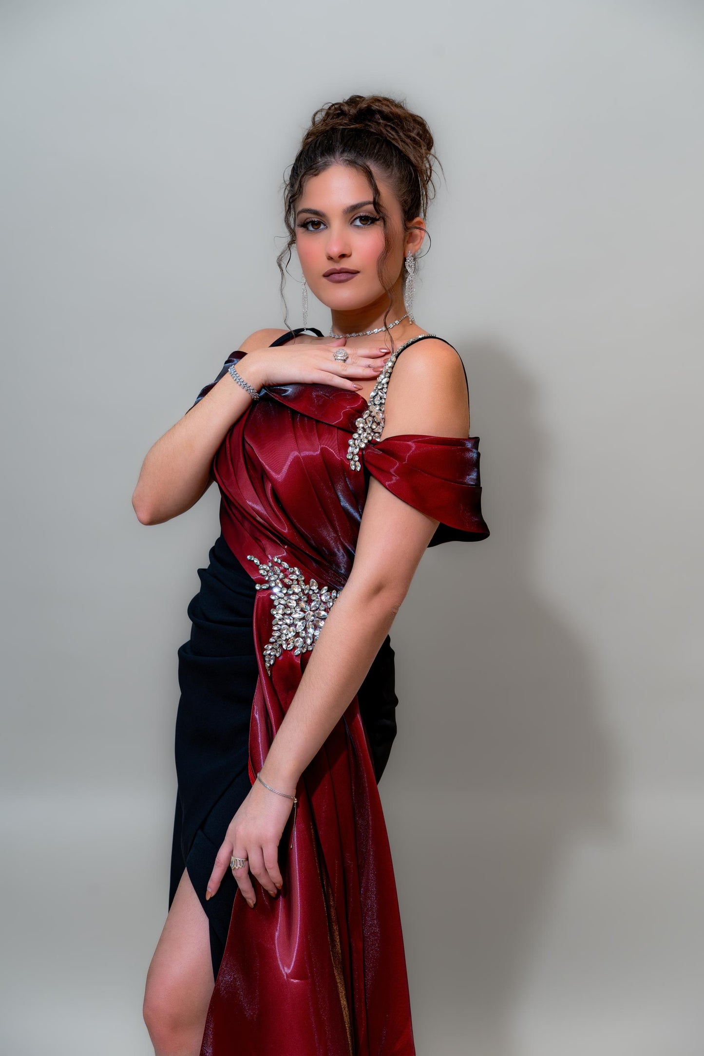 Crimson Royale Corset Gown
