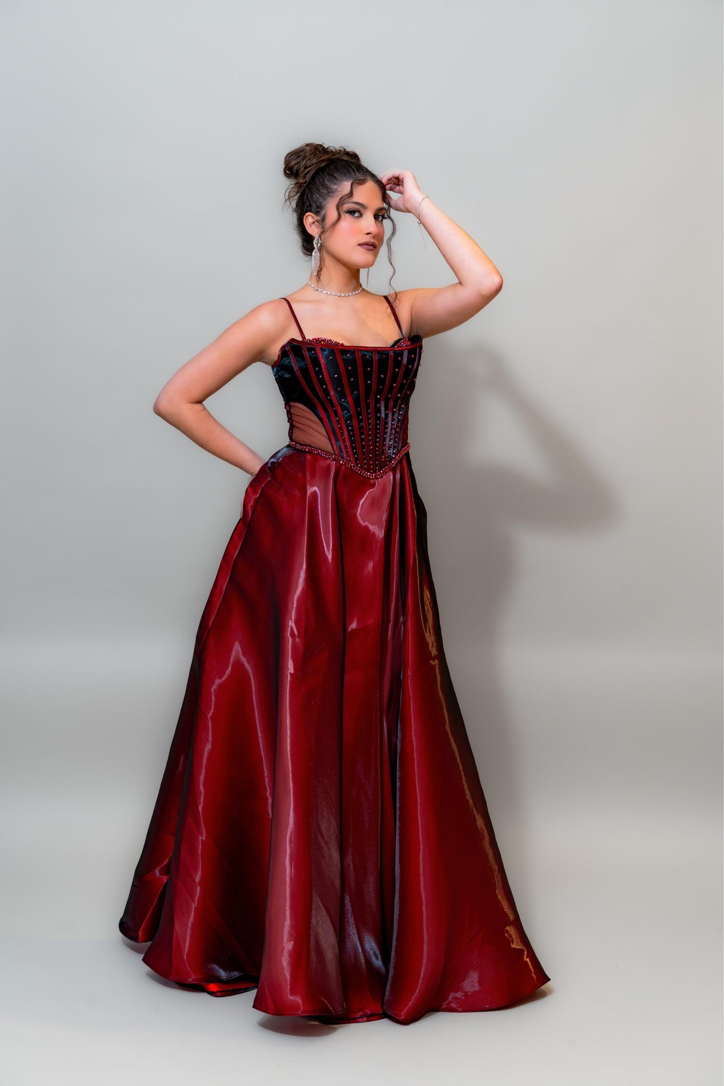 Crimson Royale Corset Gown