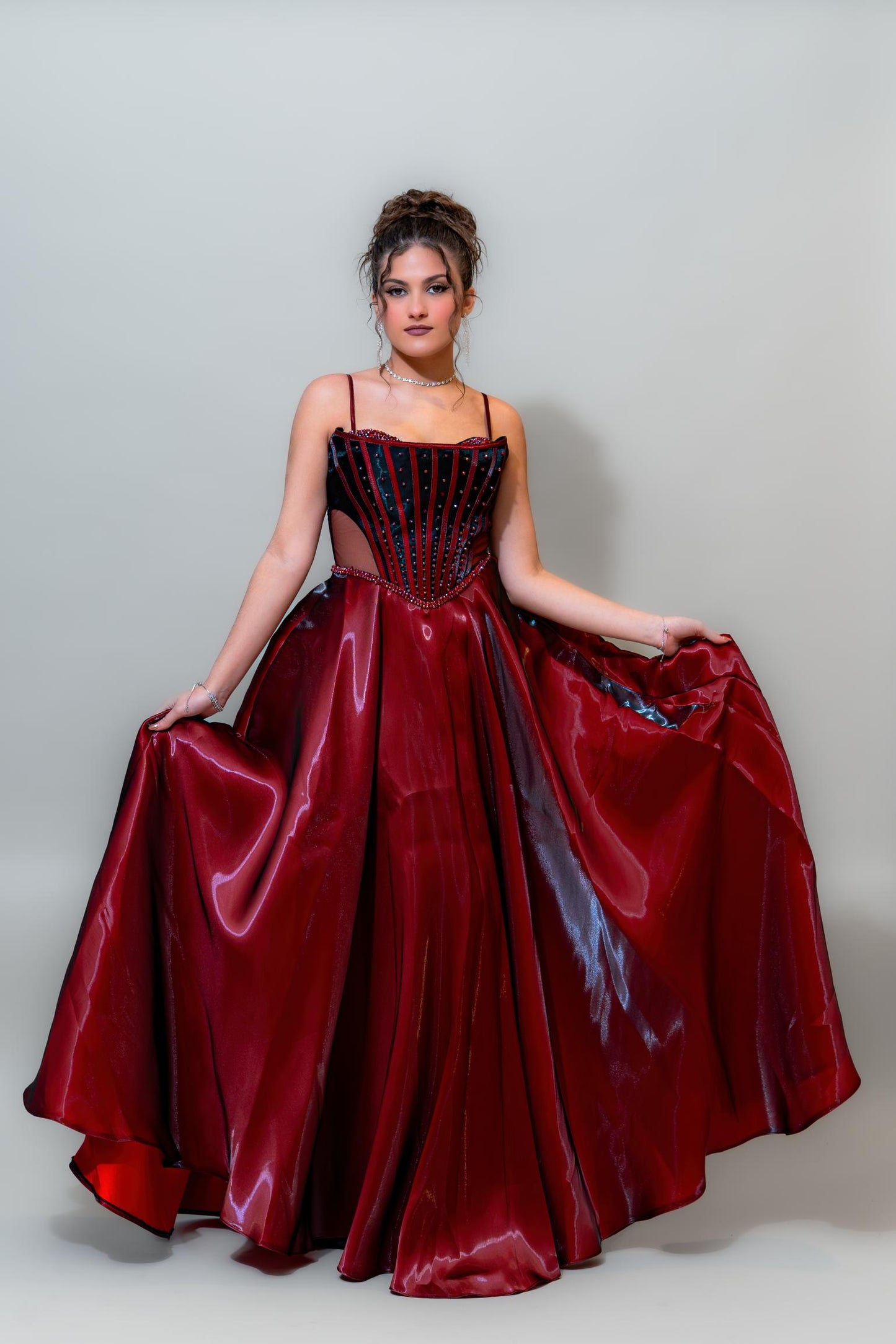 Crimson Royale Corset Gown