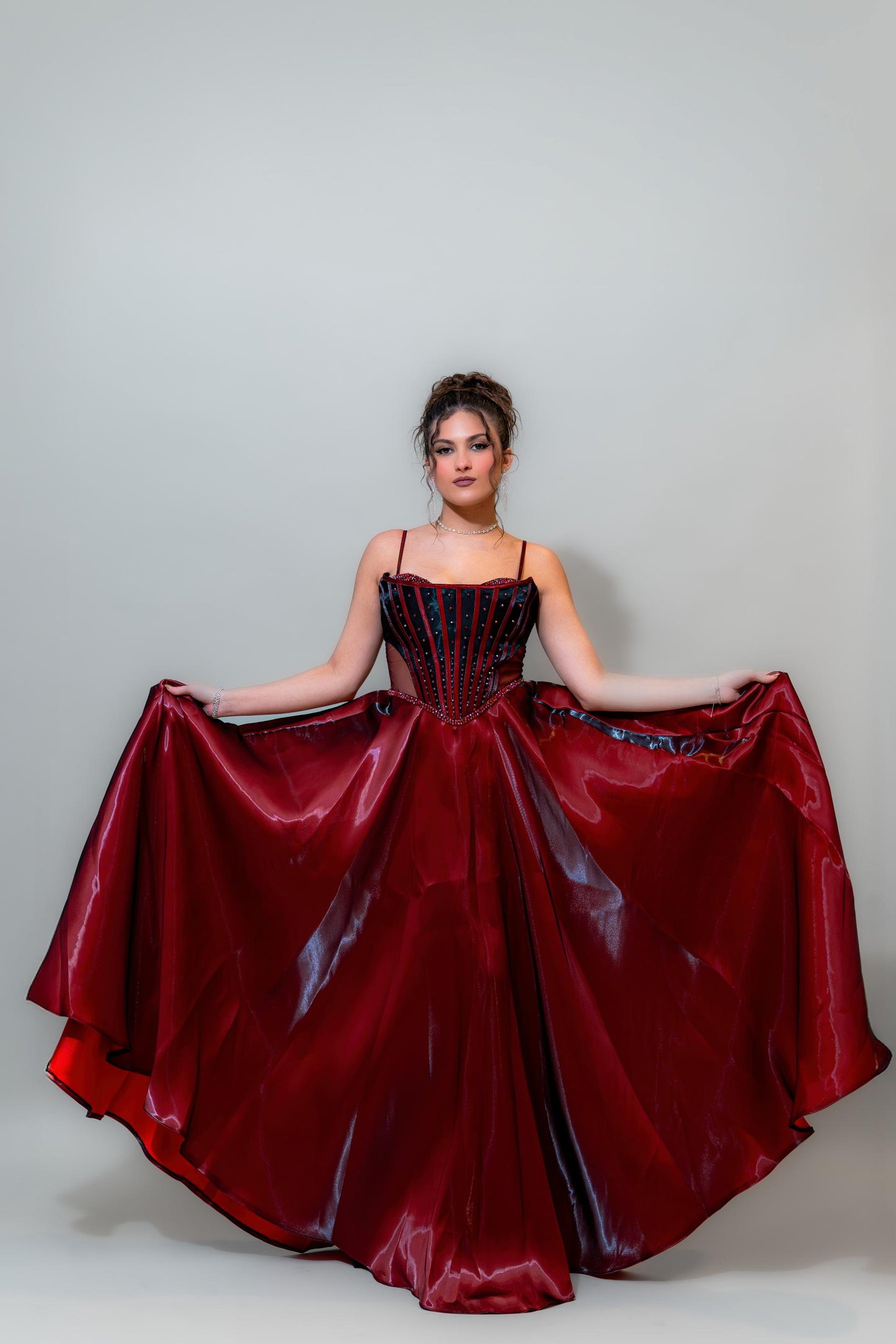 Crimson Royale Corset Gown