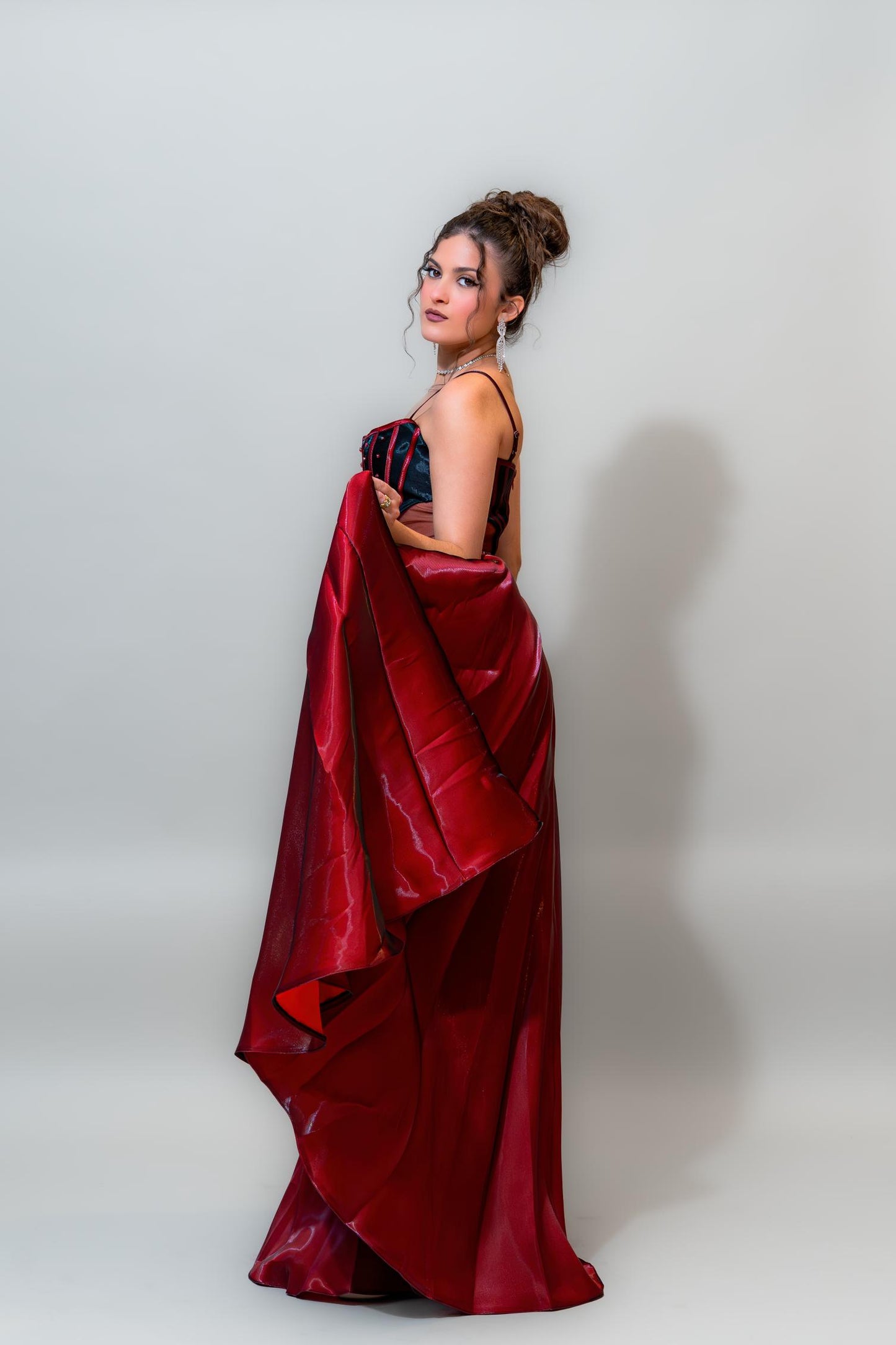 Crimson Royale Corset Gown