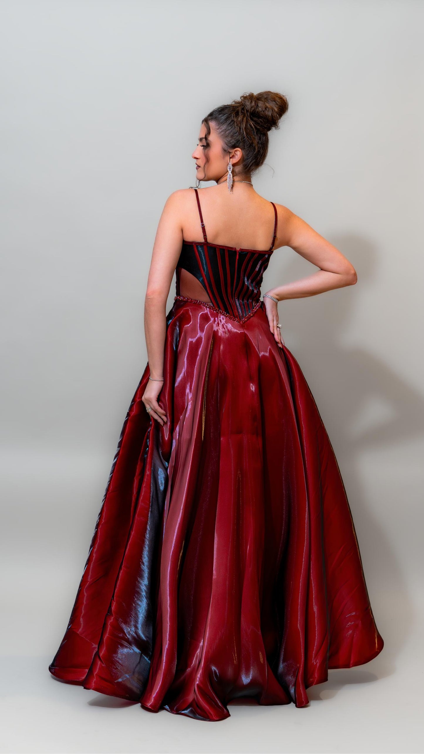 Crimson Royale Corset Gown