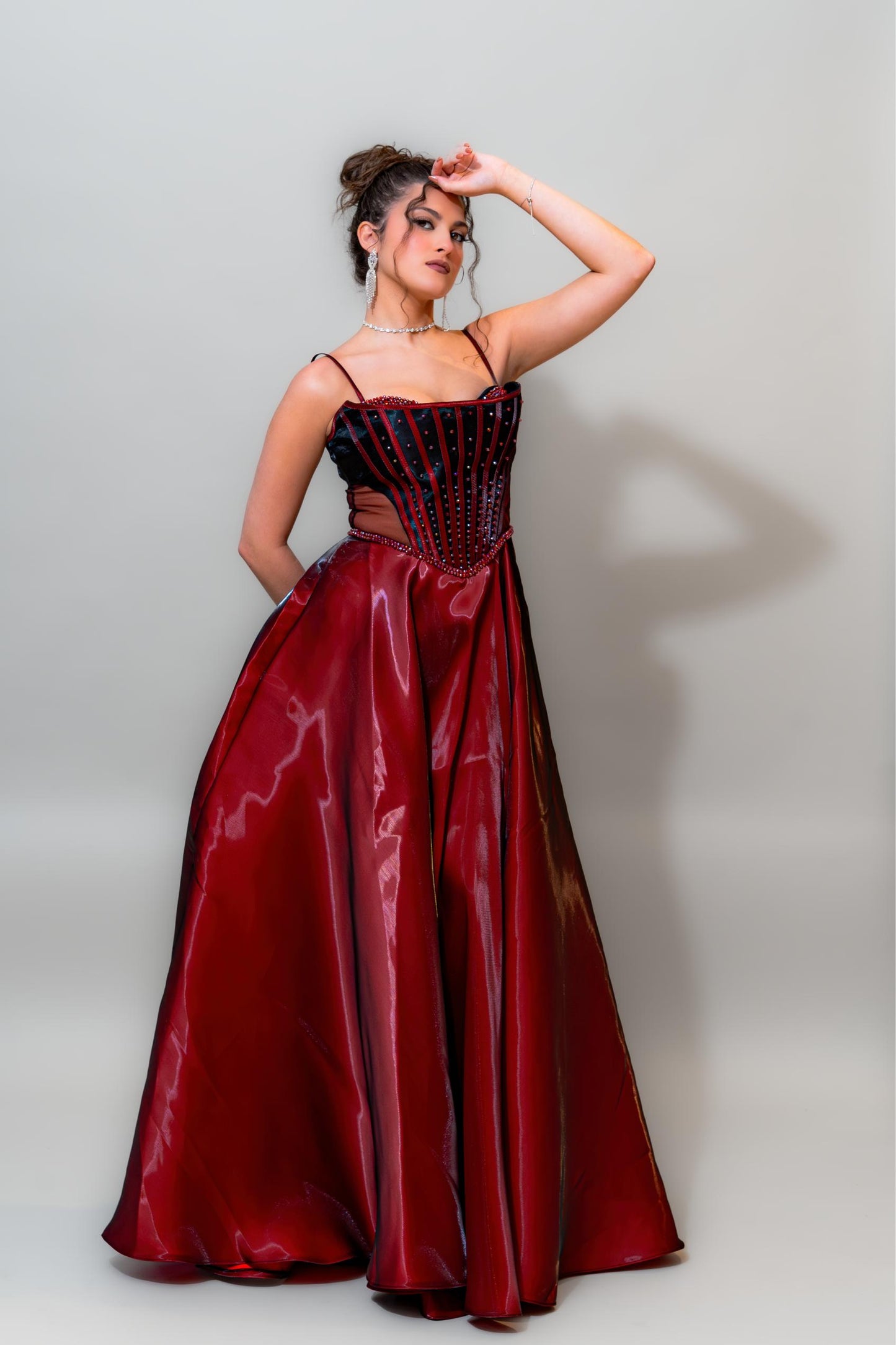 Crimson Royale Corset Gown