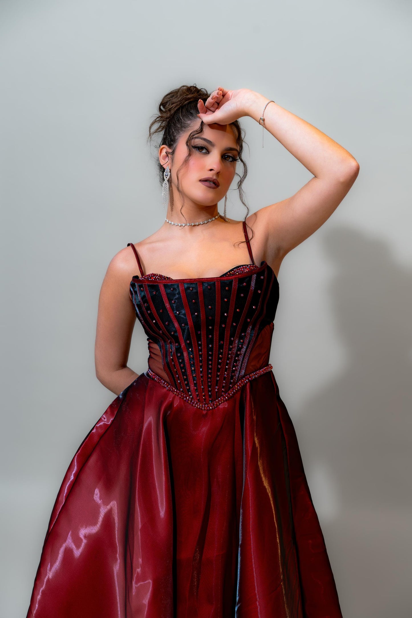 Crimson Royale Corset Gown