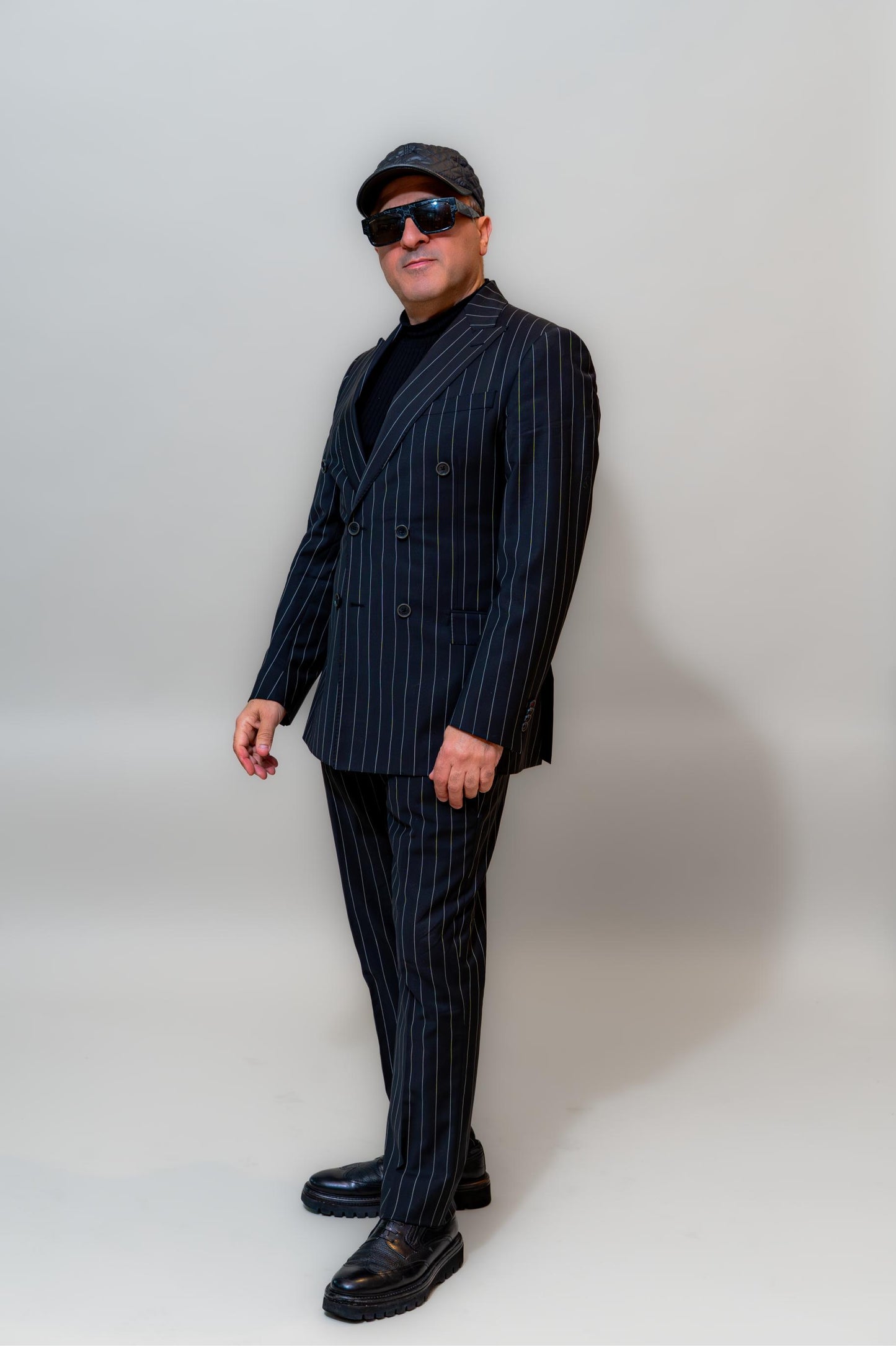 Midnight Executive Pinstripe Suit