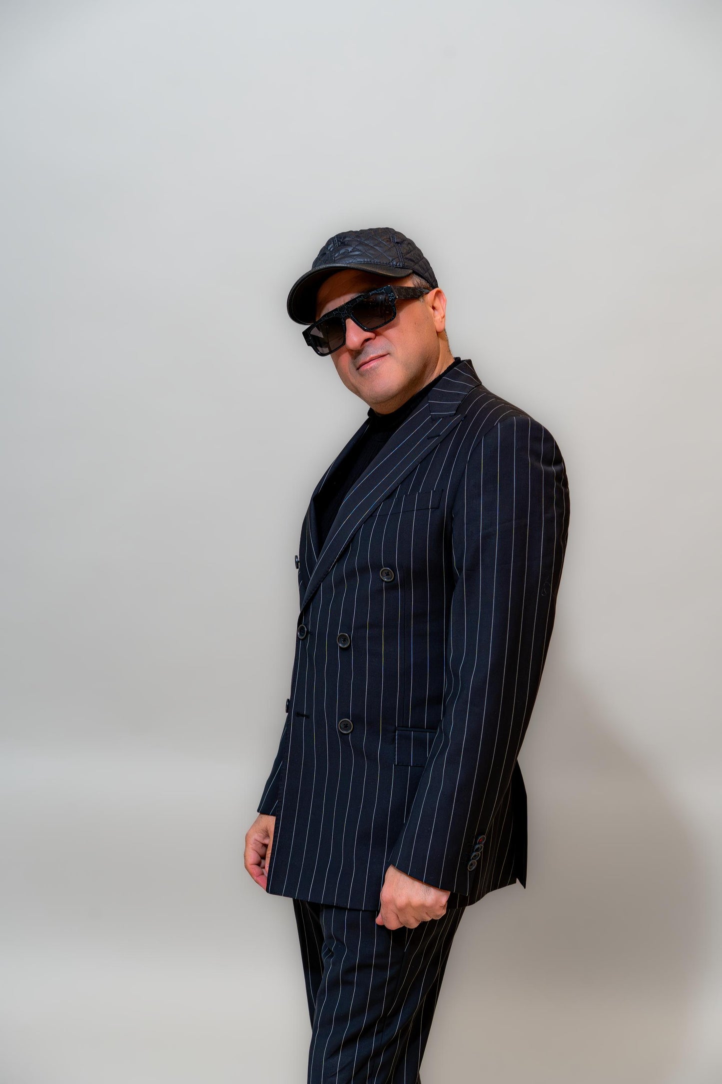 Midnight Executive Pinstripe Suit