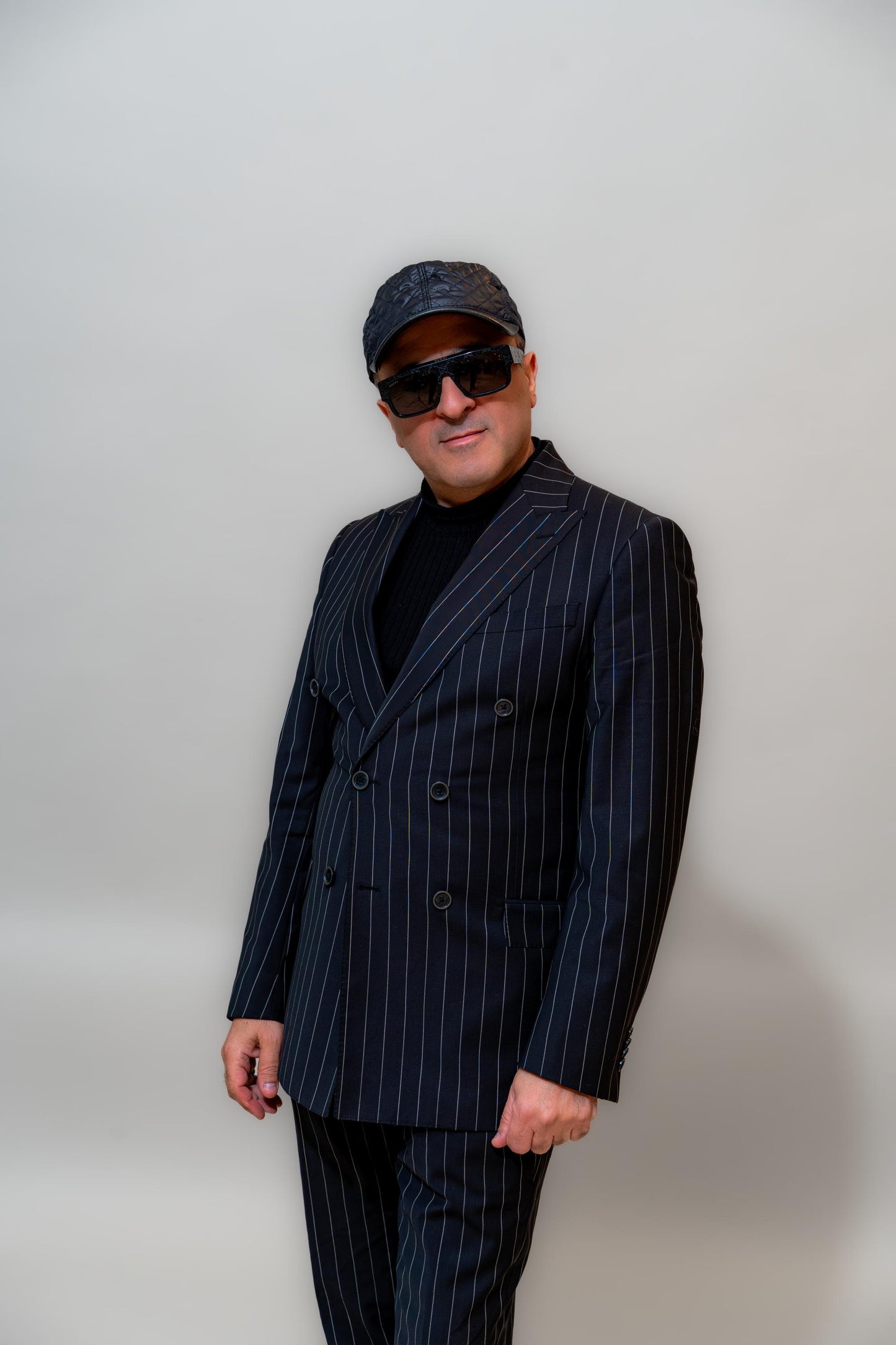 Midnight Executive Pinstripe Suit