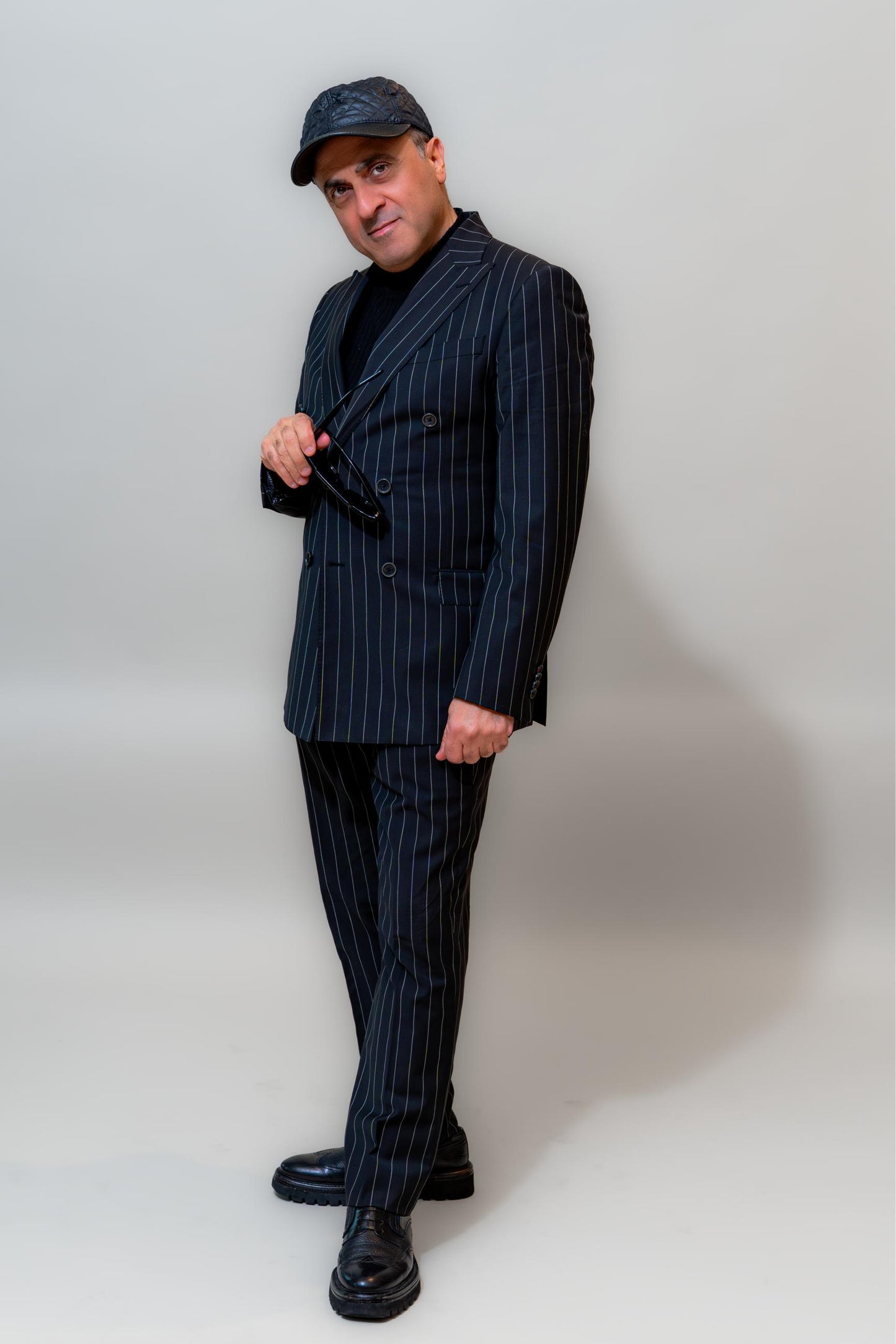 Midnight Executive Pinstripe Suit