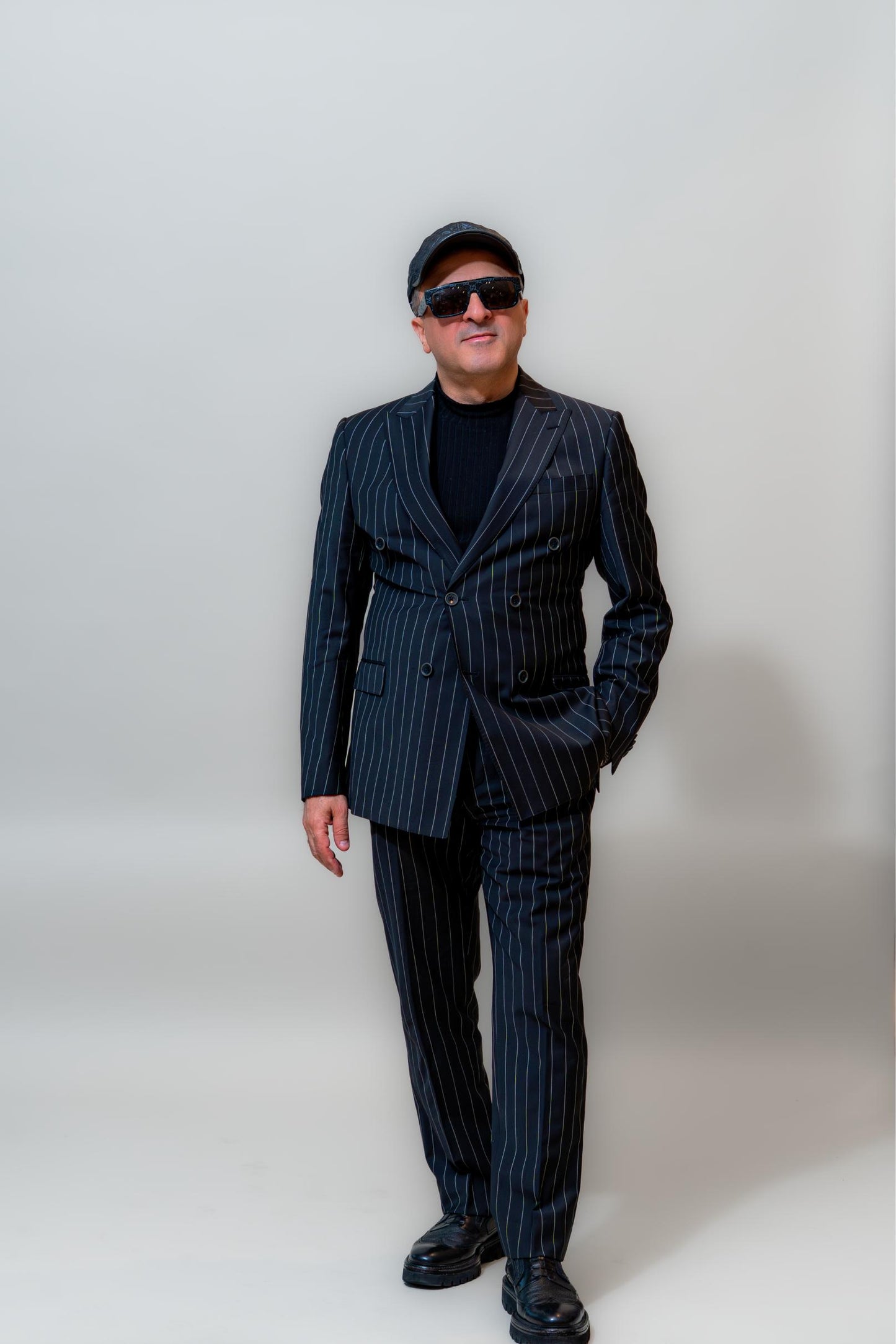 Midnight Executive Pinstripe Suit